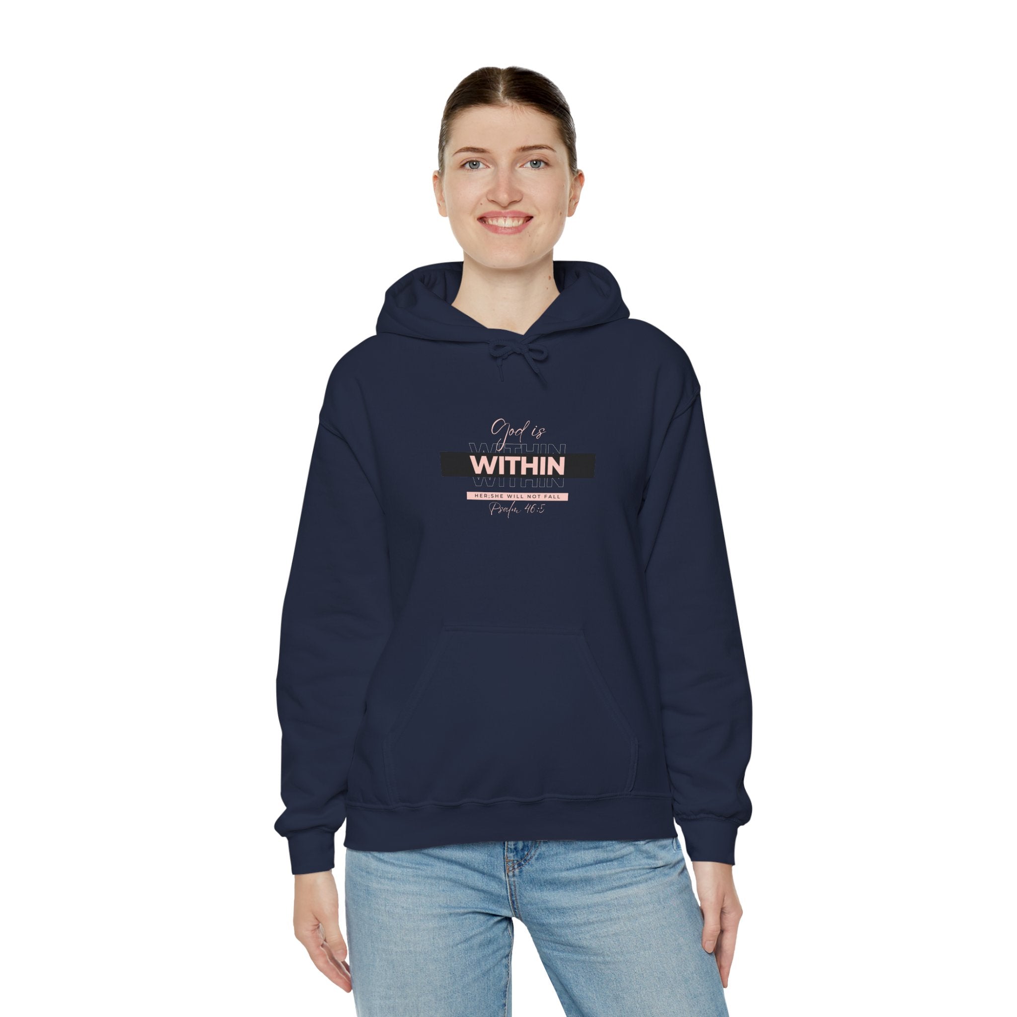 God Is Within Her Hoodie — Psalm 46:5 Christian Hoodie for Women | Inspirational Faith-Based Unisex Pullover