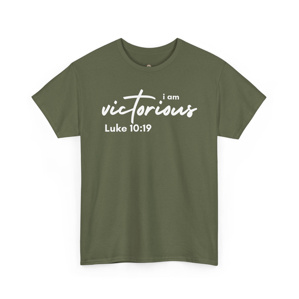 I Am Victorious Christian T-Shirt – Luke 10:19 Scripture Tee | Faith-Based Apparel