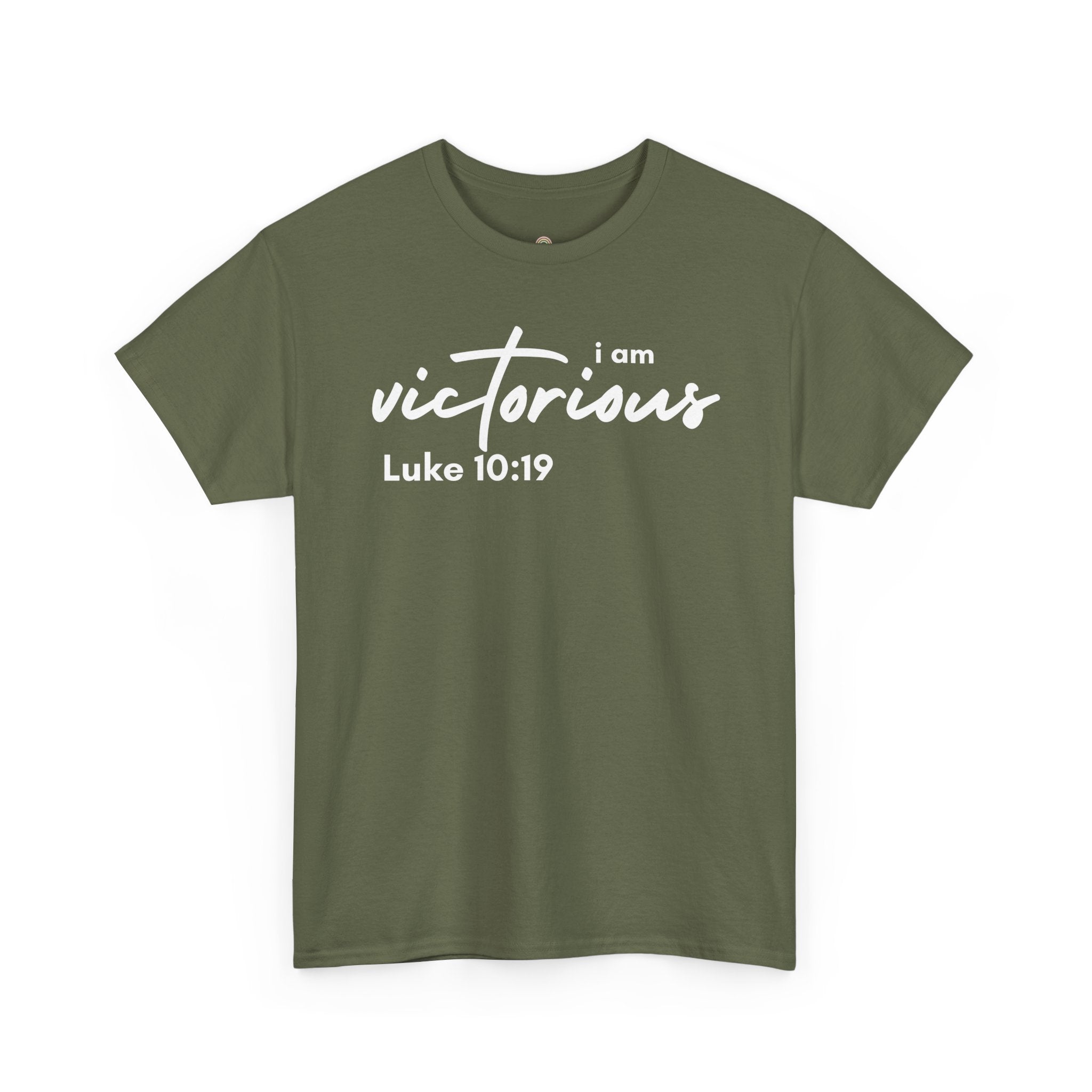 I Am Victorious Christian T-Shirt – Luke 10:19 Scripture Tee | Faith-Based Apparel