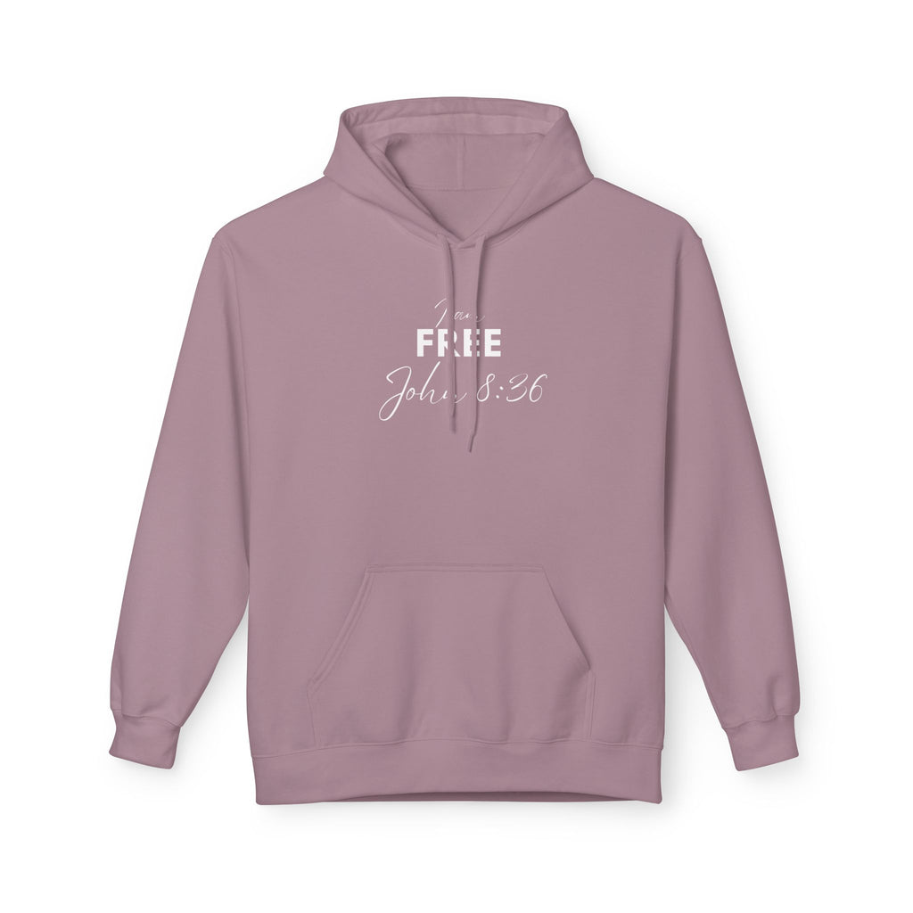 I Am Free Hoodie – John 8:36 Christian Scripture Hoodie | Faith-Based Inspirational Pullover