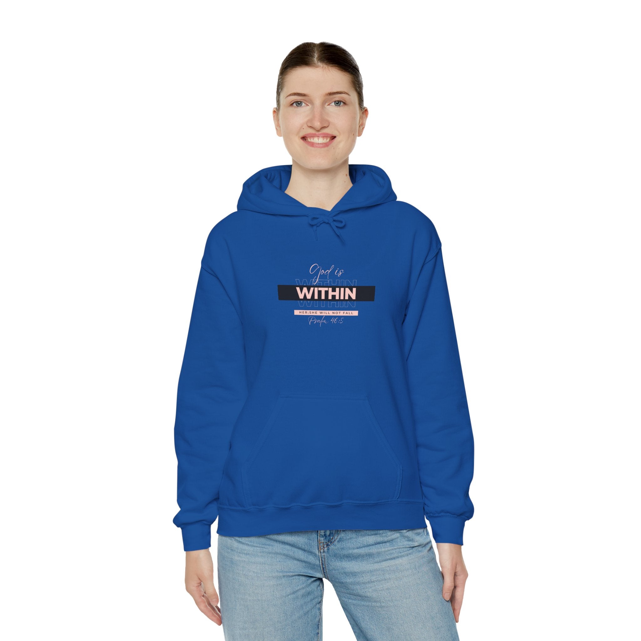 God Is Within Her Hoodie — Psalm 46:5 Christian Hoodie for Women | Inspirational Faith-Based Unisex Pullover