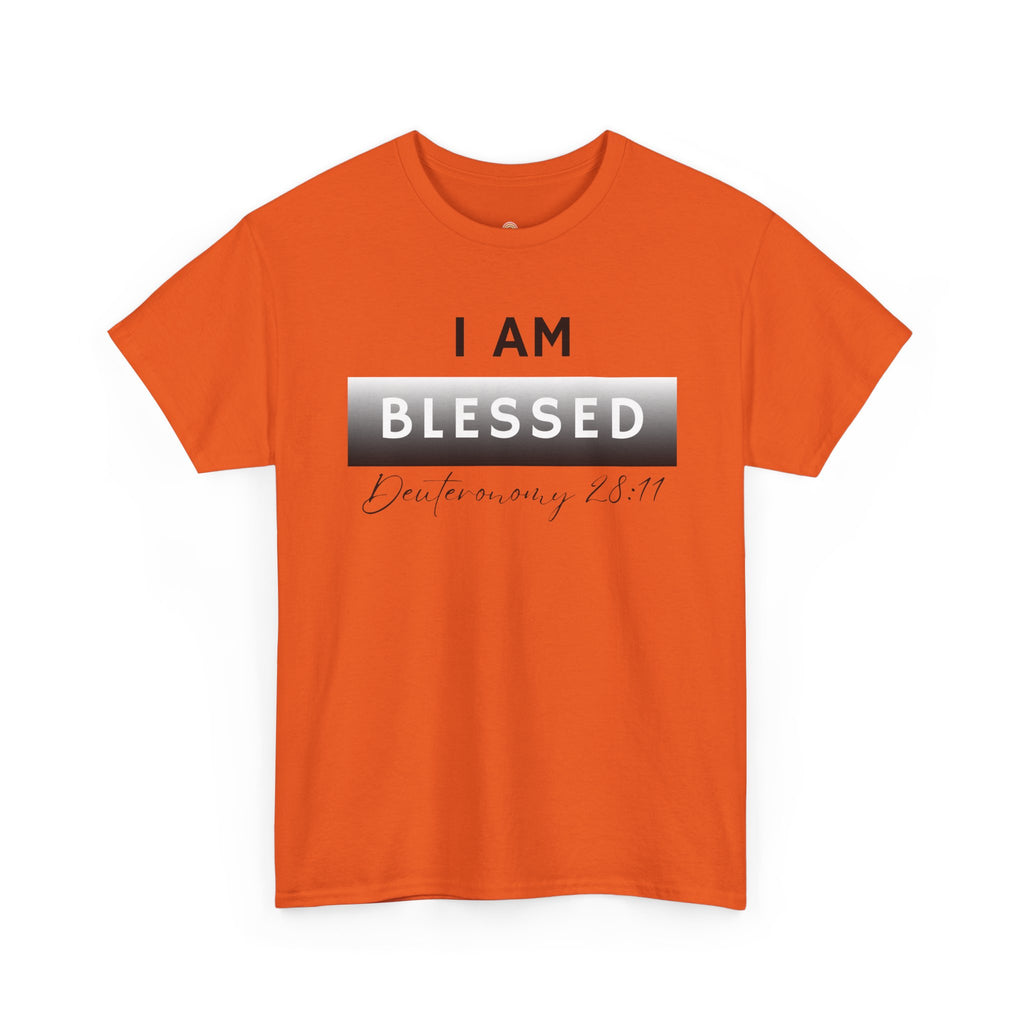 I Am Blessed Christian T-Shirt — Deuteronomy 28:11 Scripture Faith Tee