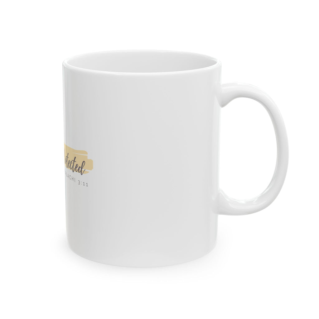 “Covered & Protected” Christian Ceramic Mug – Malachi 3:11 Scripture Coffee Cup (11oz & 15oz)