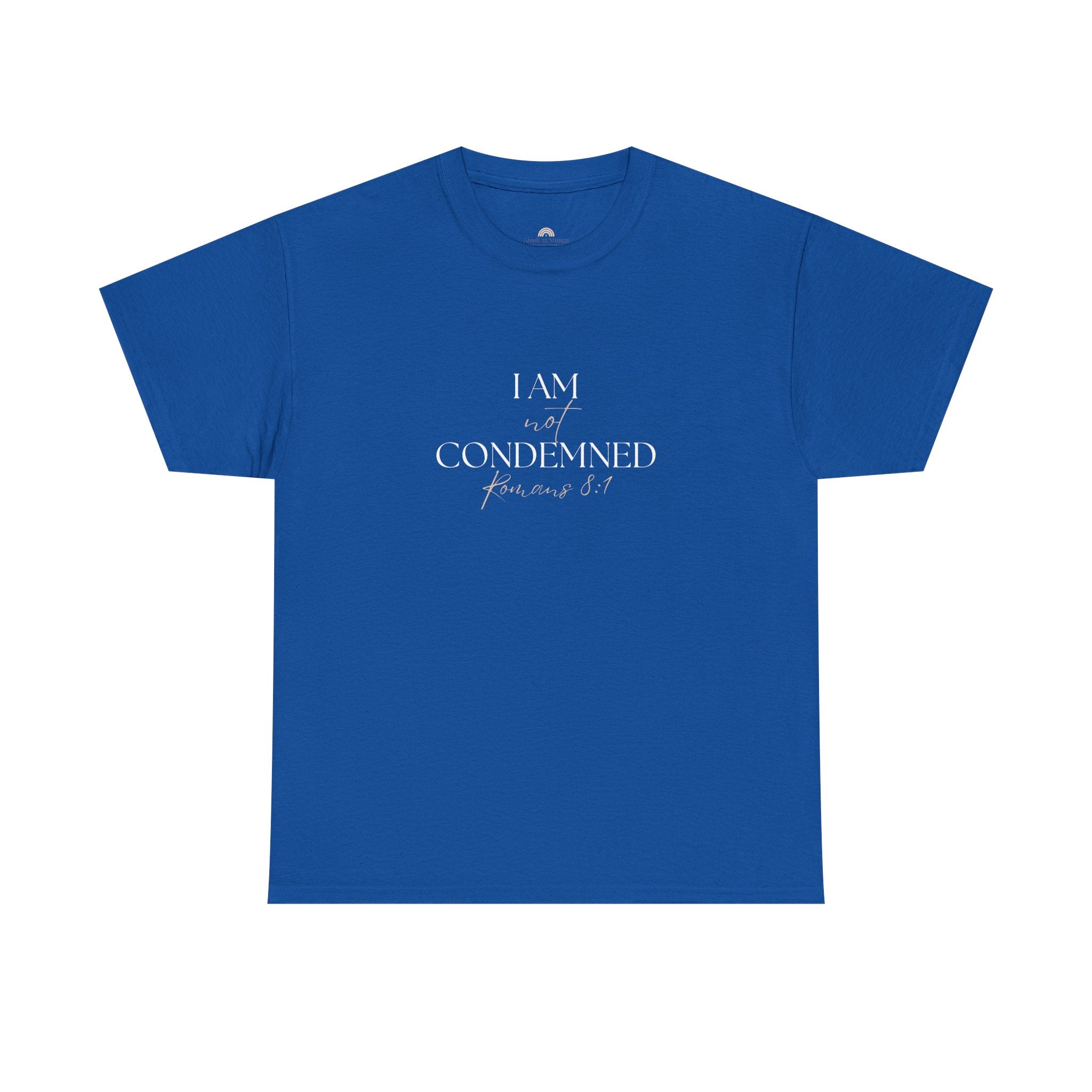 I Am Not Condemned T-Shirt – Christian Tee (Romans 8:1 Scripture) | Faith Apparel for Men & Women