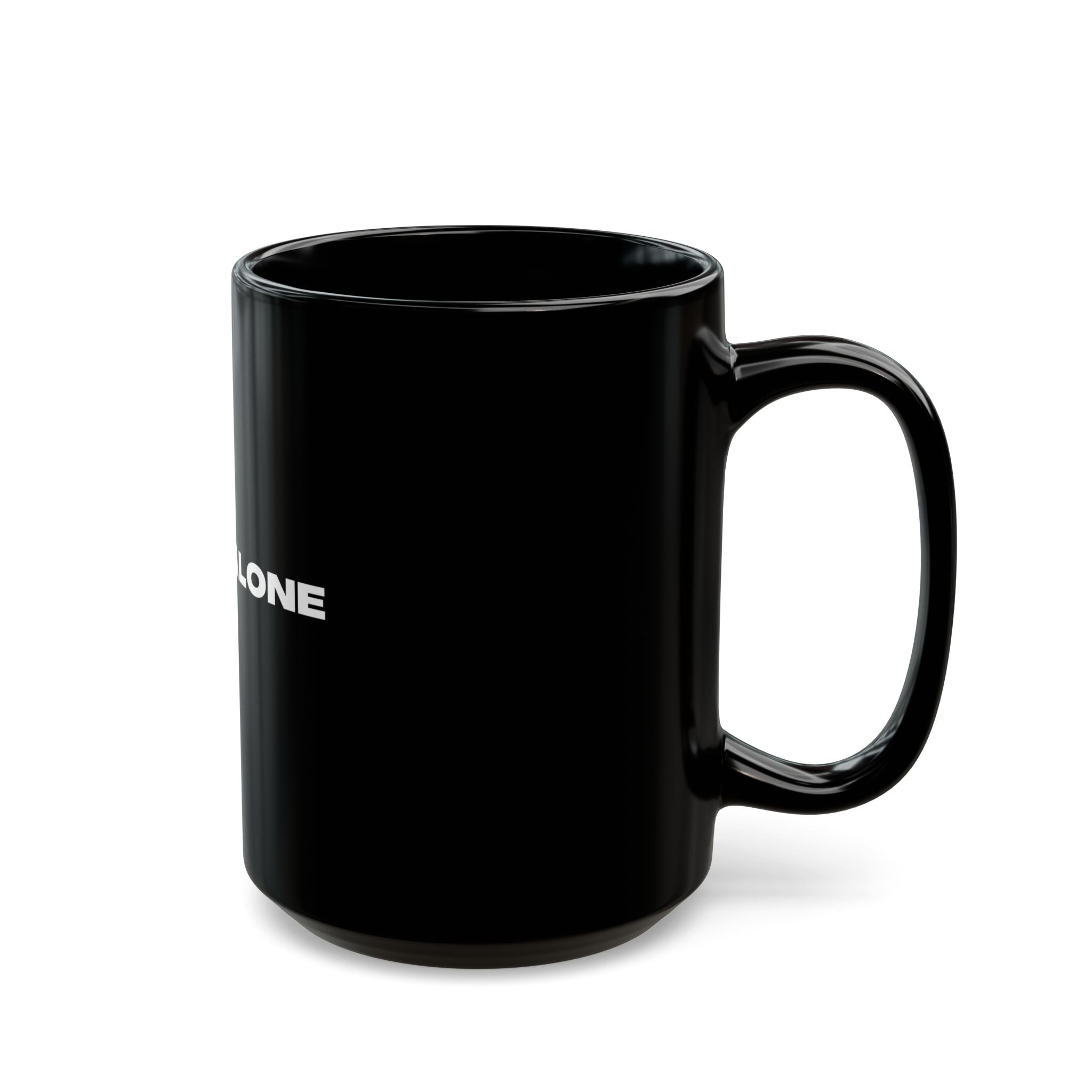 I Am Not Alone Black Mug – Isaiah 43:2 Christian Scripture Coffee Cup | Faith-Based Ceramic Mug (11oz / 15oz)