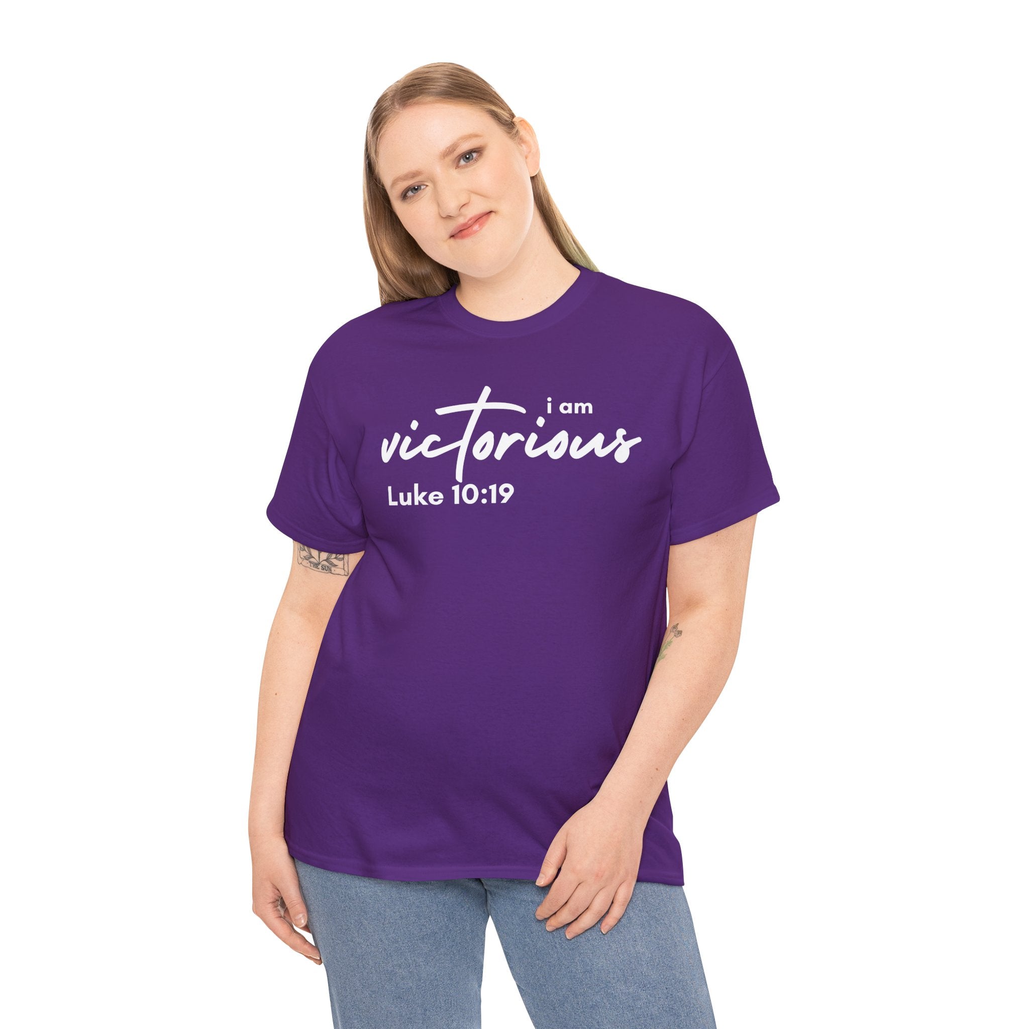 I Am Victorious Christian T-Shirt – Luke 10:19 Scripture Tee | Faith-Based Apparel