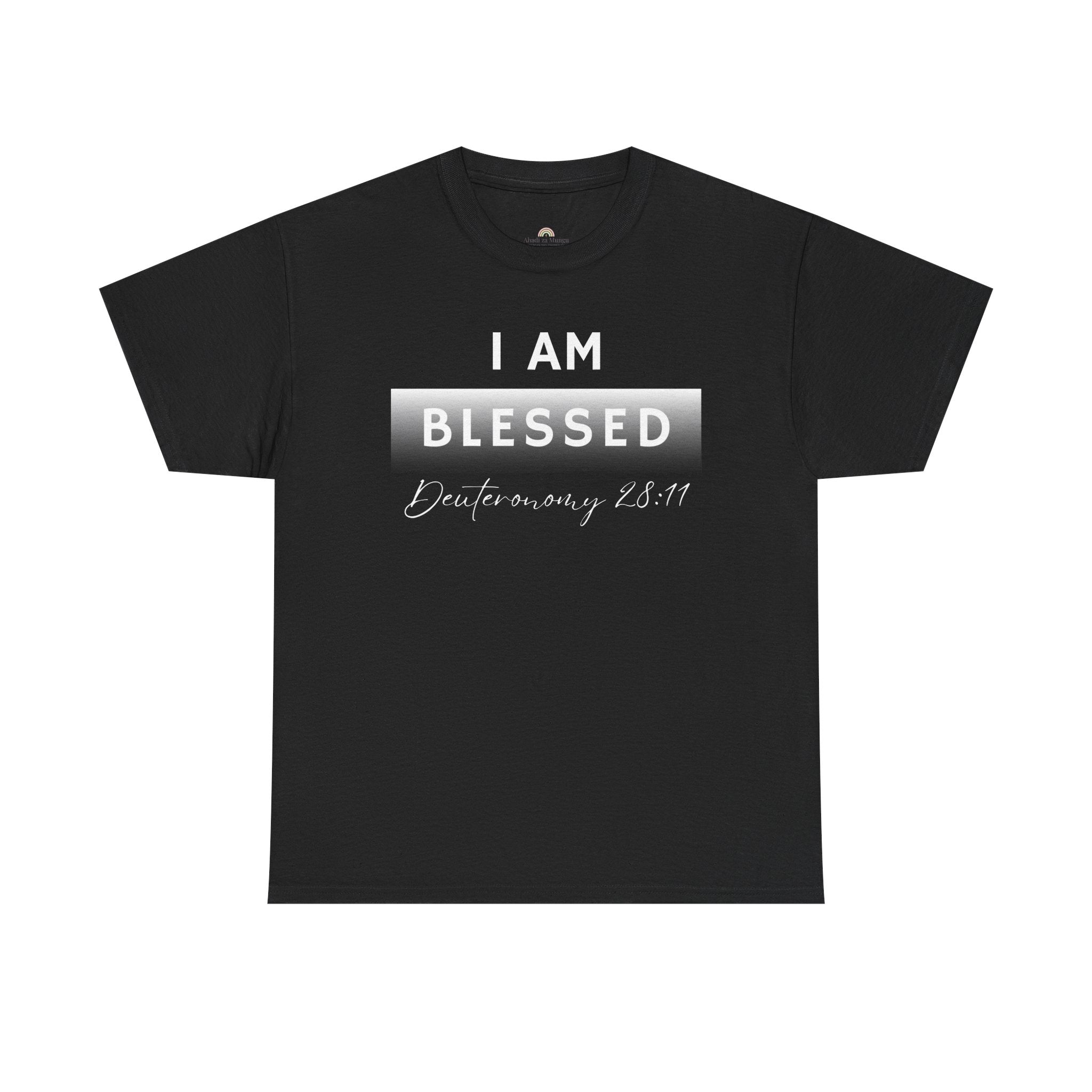 I Am Blessed Christian T-Shirt — Deuteronomy 28:11 Scripture Faith Tee (2)