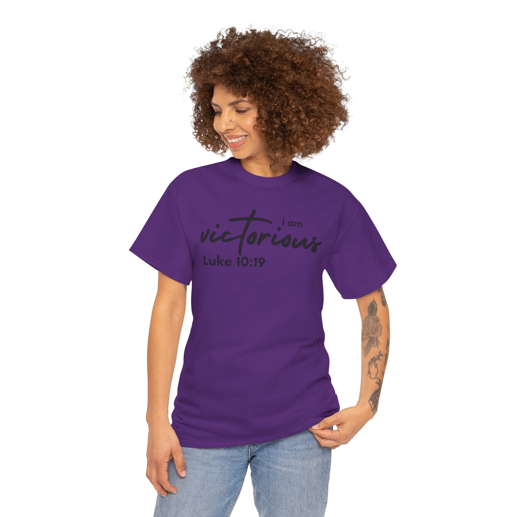 I Am Victorious Christian T-Shirt – Luke 10:19 Scripture Tee | Faith-Based Apparel