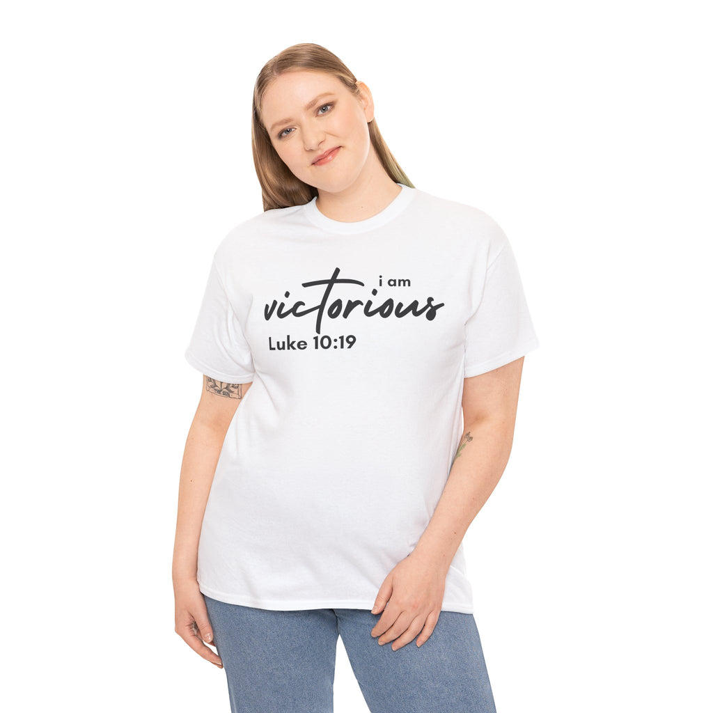I Am Victorious Christian T-Shirt – Luke 10:19 Scripture Tee | Faith-Based Apparel