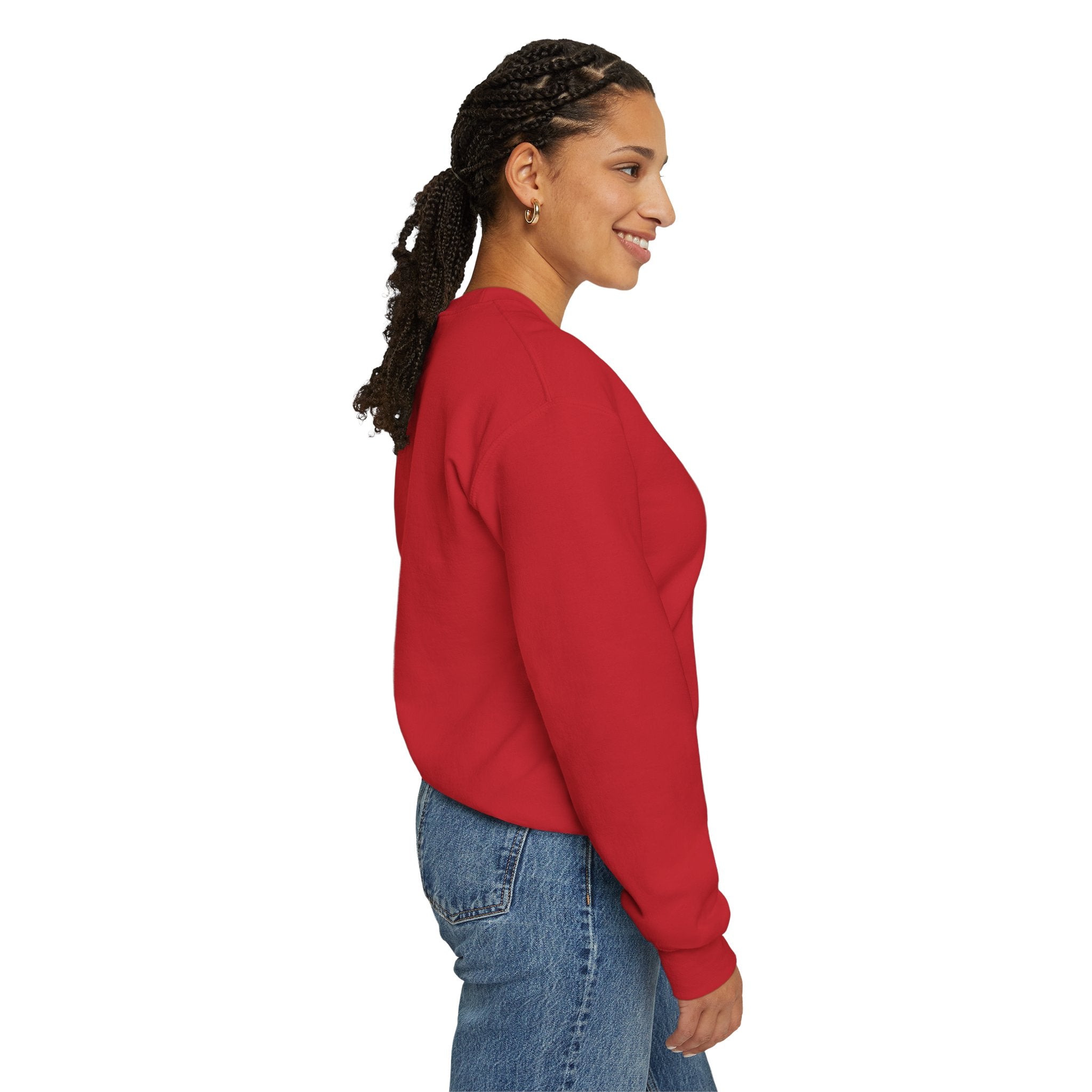 Saved & Loved Crewneck Sweatshirt — Psalm 91:16 Christian Faith Sweatshirt