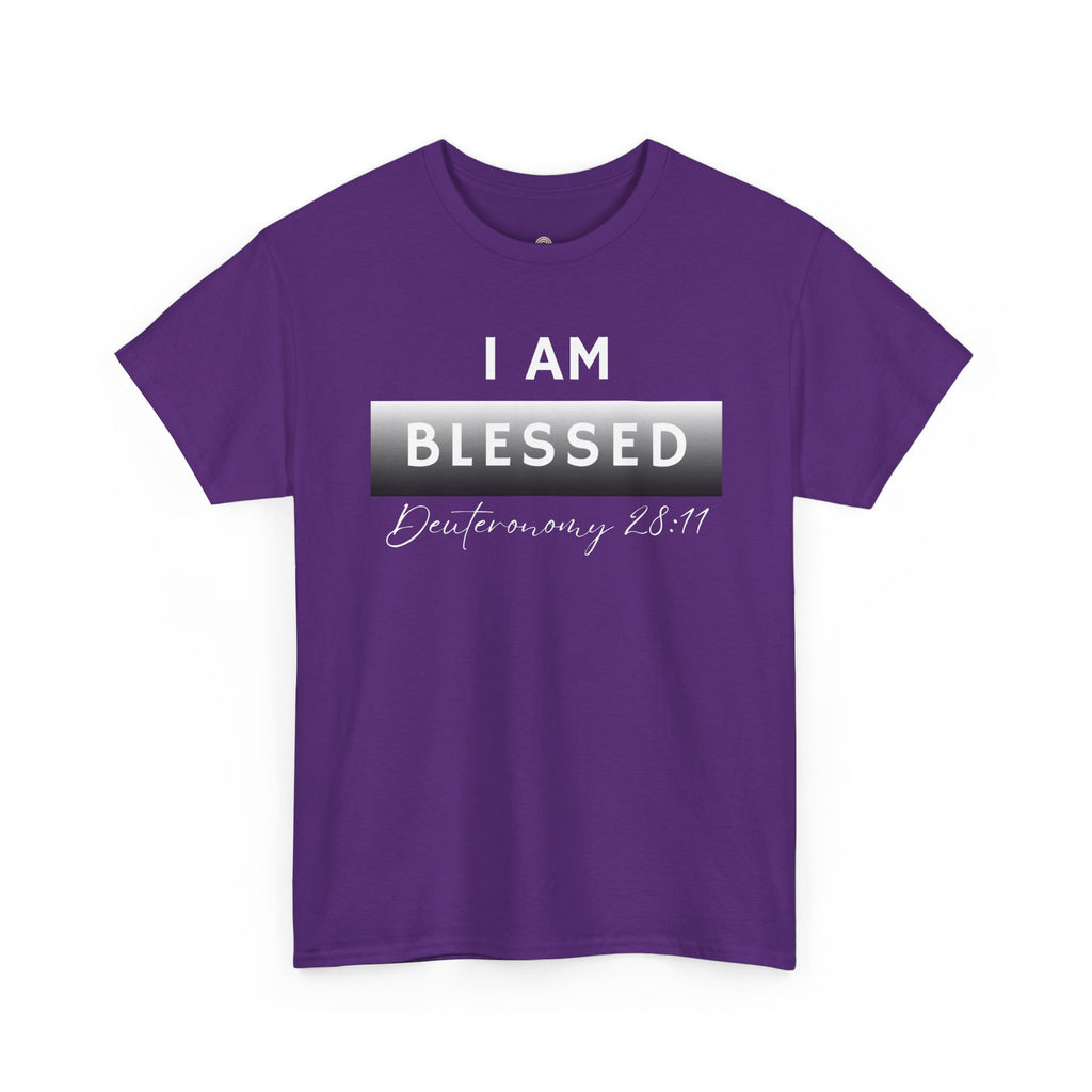 I Am Blessed Christian T-Shirt — Deuteronomy 28:11 Scripture Faith Tee (2)