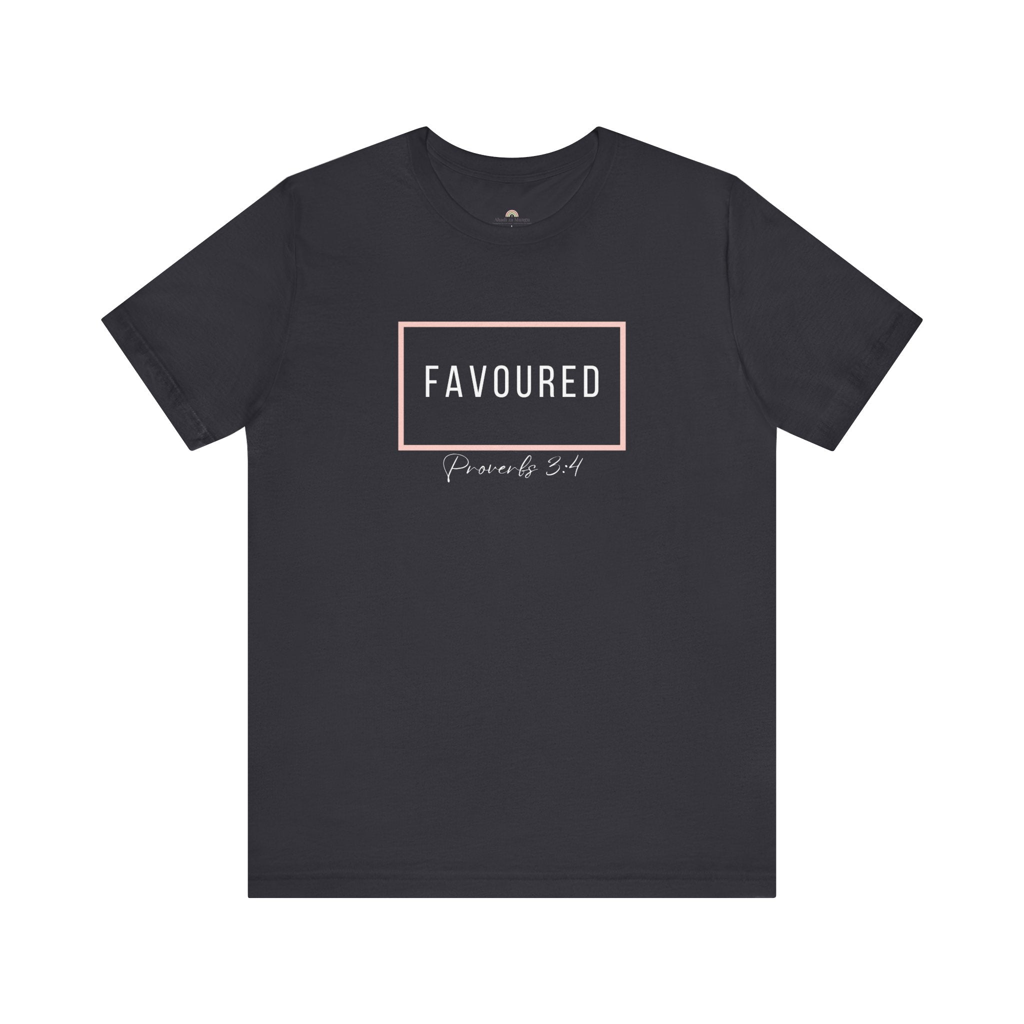 Favoured Christian T-Shirt – Proverbs 3:4 Scripture Tee | Faith-Based Unisex Shirt