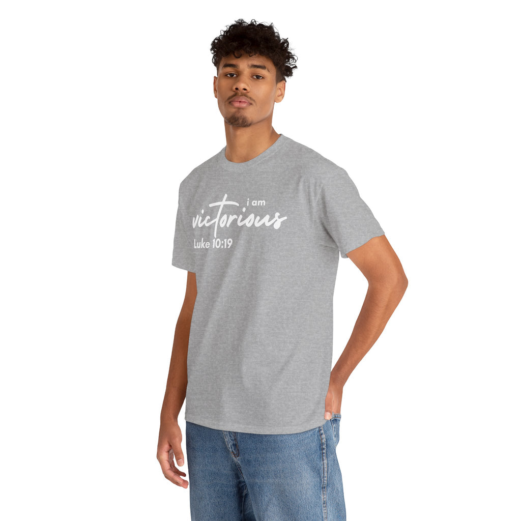 I Am Victorious Christian T-Shirt – Luke 10:19 Scripture Tee | Faith-Based Apparel