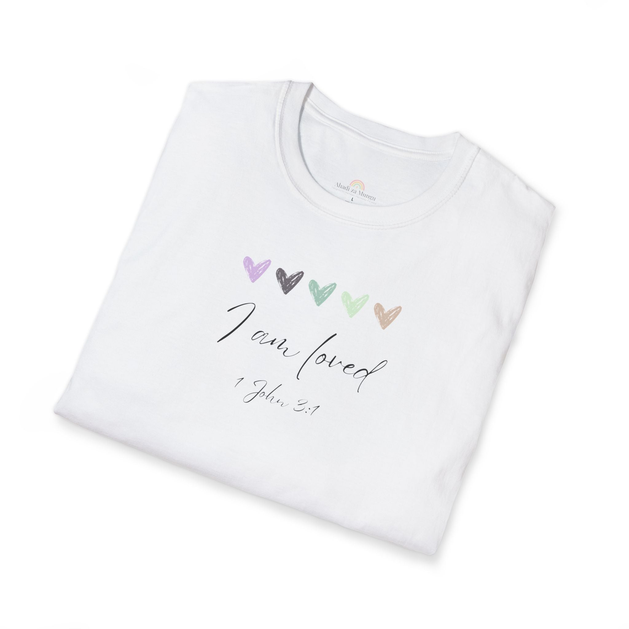I Am Loved T-Shirt – 1 John 3:1 Christian Scripture Tee | Faith-Based Inspirational Shirt
