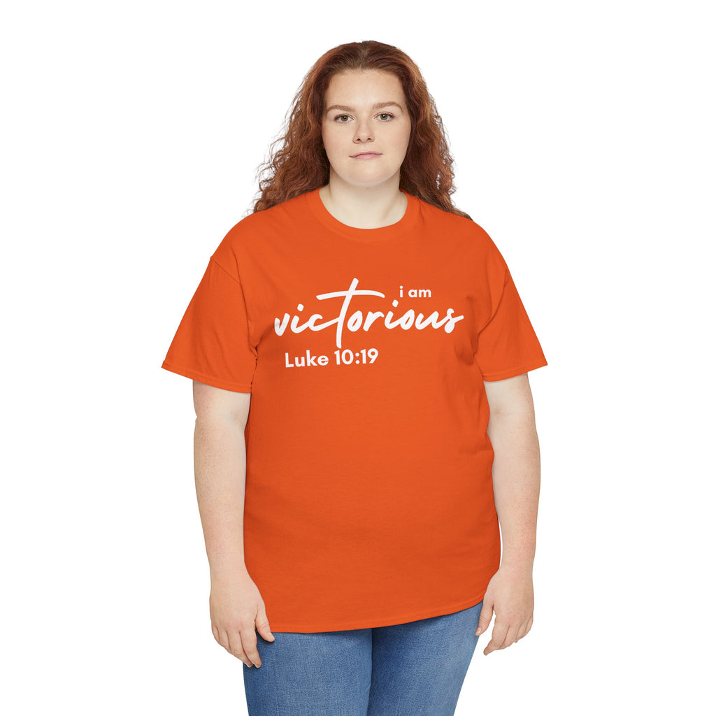 I Am Victorious Christian T-Shirt – Luke 10:19 Scripture Tee | Faith-Based Apparel