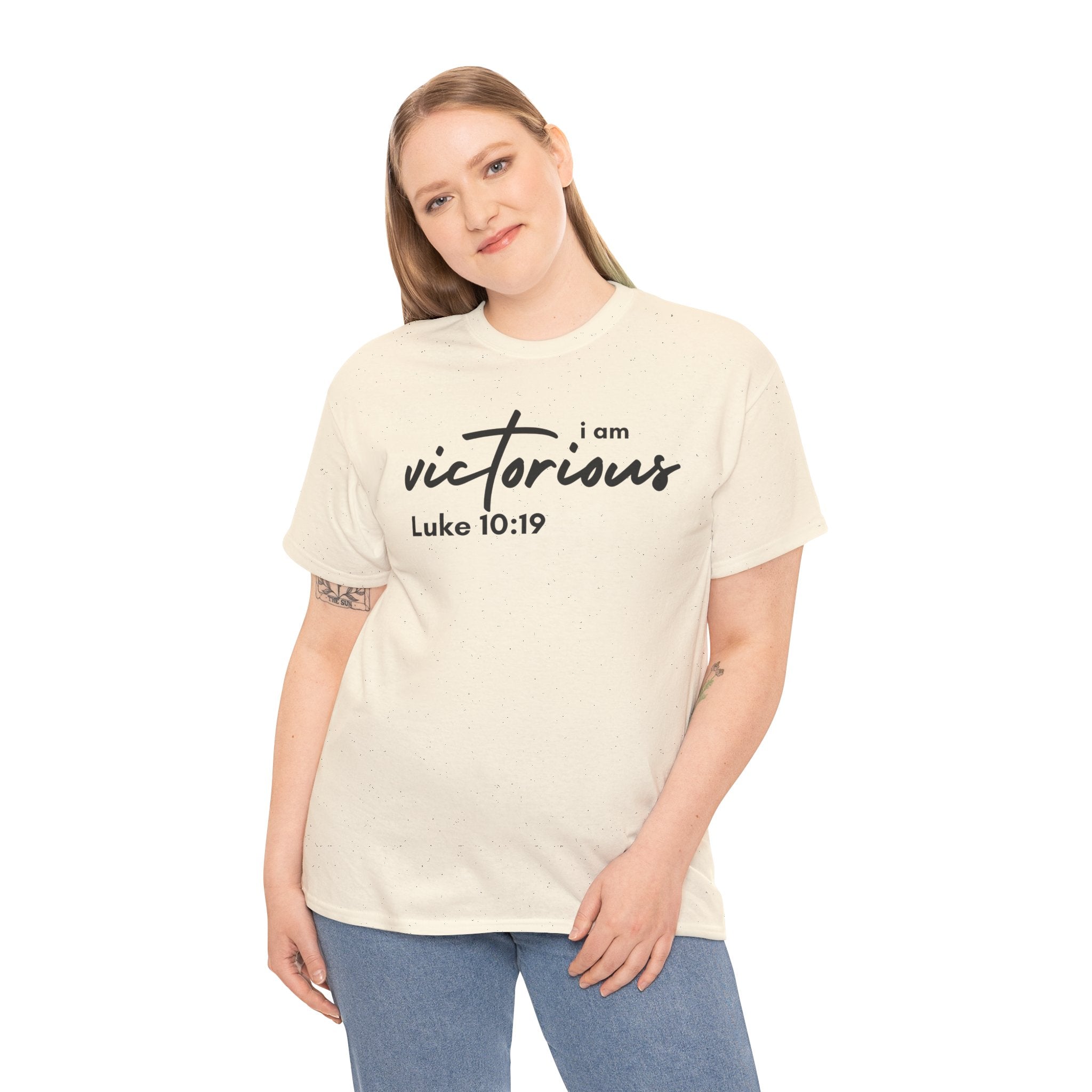 I Am Victorious Christian T-Shirt – Luke 10:19 Scripture Tee | Faith-Based Apparel
