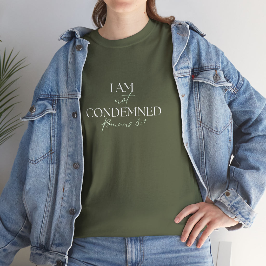I Am Not Condemned T-Shirt – Christian Tee (Romans 8:1 Scripture) | Faith Apparel for Men & Women