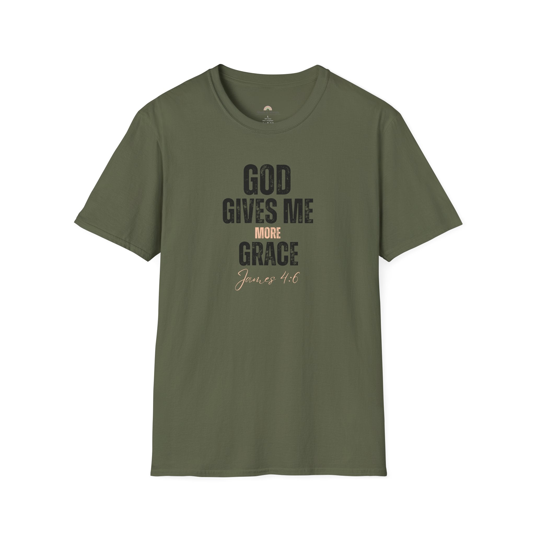God Gives Me More Grace T-Shirt — James 4:6 Christian Scripture Tee