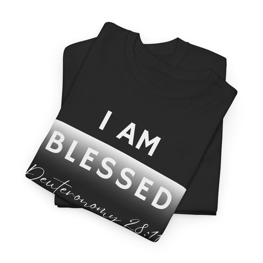 I Am Blessed Christian T-Shirt — Deuteronomy 28:11 Scripture Faith Tee (2)