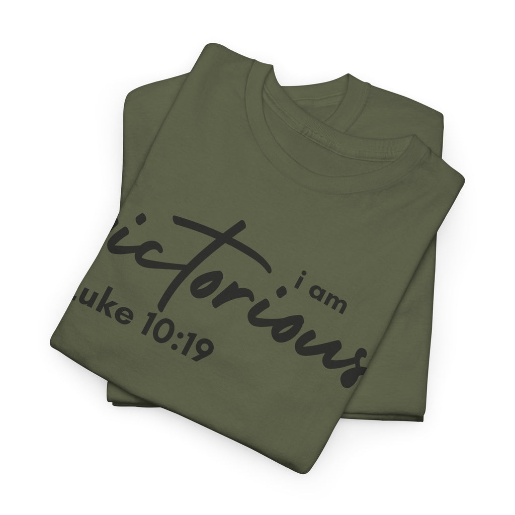 I Am Victorious Christian T-Shirt – Luke 10:19 Scripture Tee | Faith-Based Apparel