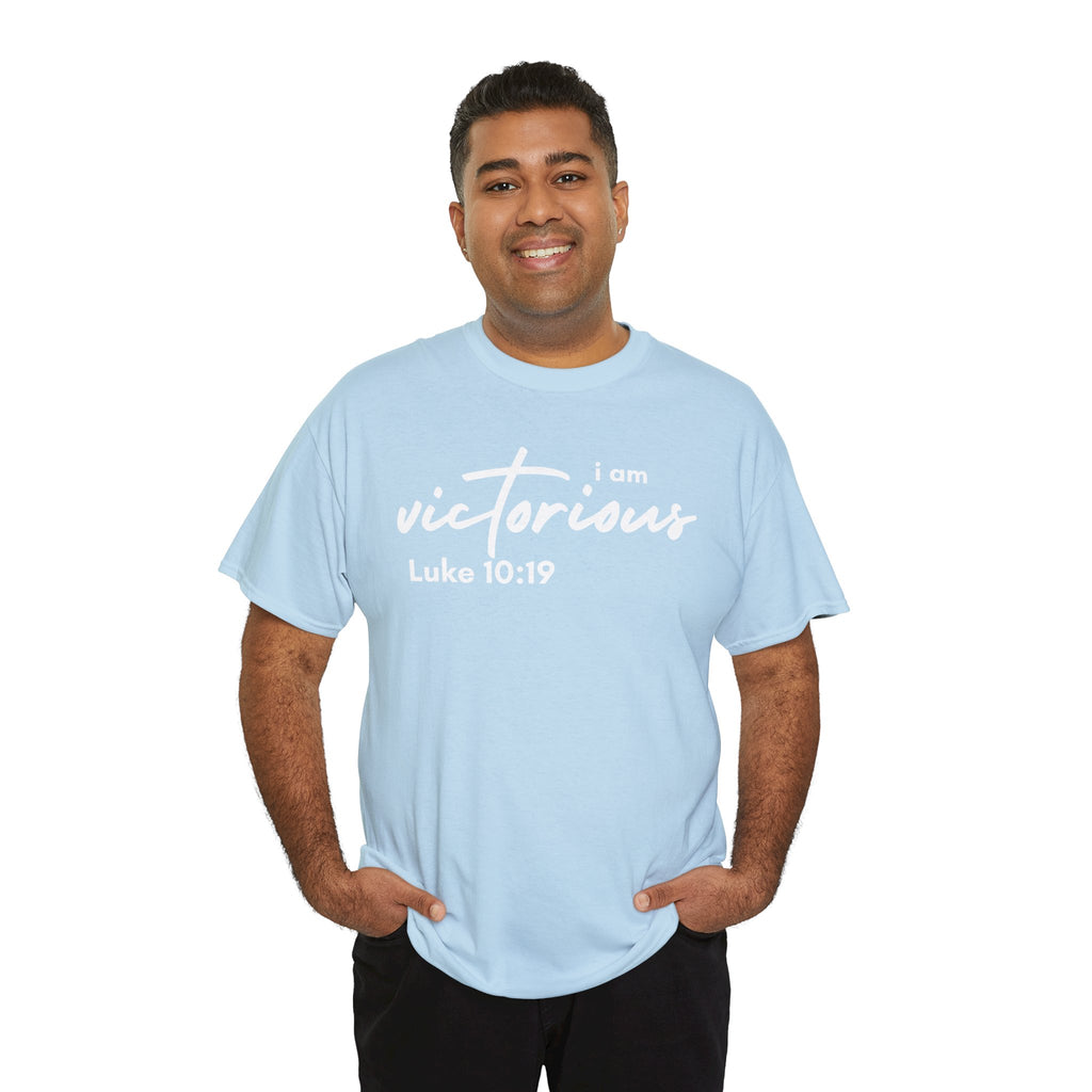 I Am Victorious Christian T-Shirt – Luke 10:19 Scripture Tee | Faith-Based Apparel