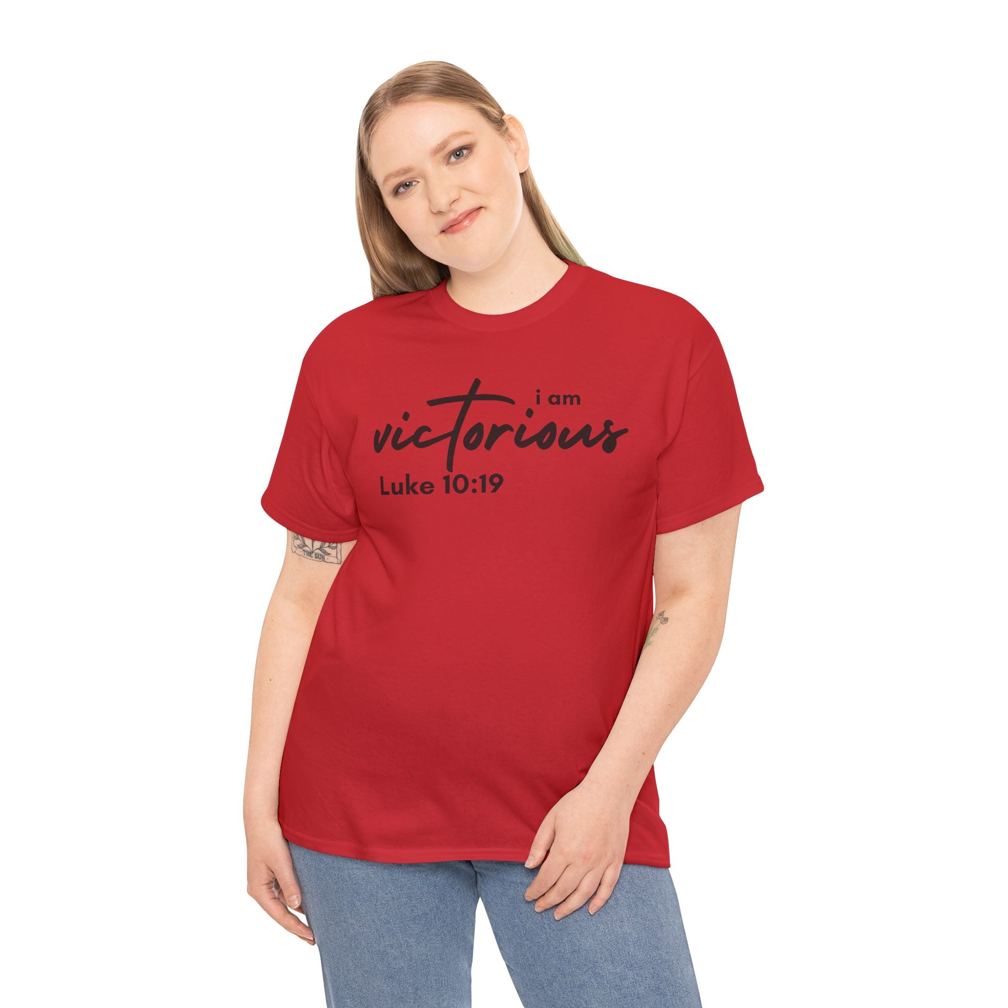 I Am Victorious Christian T-Shirt – Luke 10:19 Scripture Tee | Faith-Based Apparel