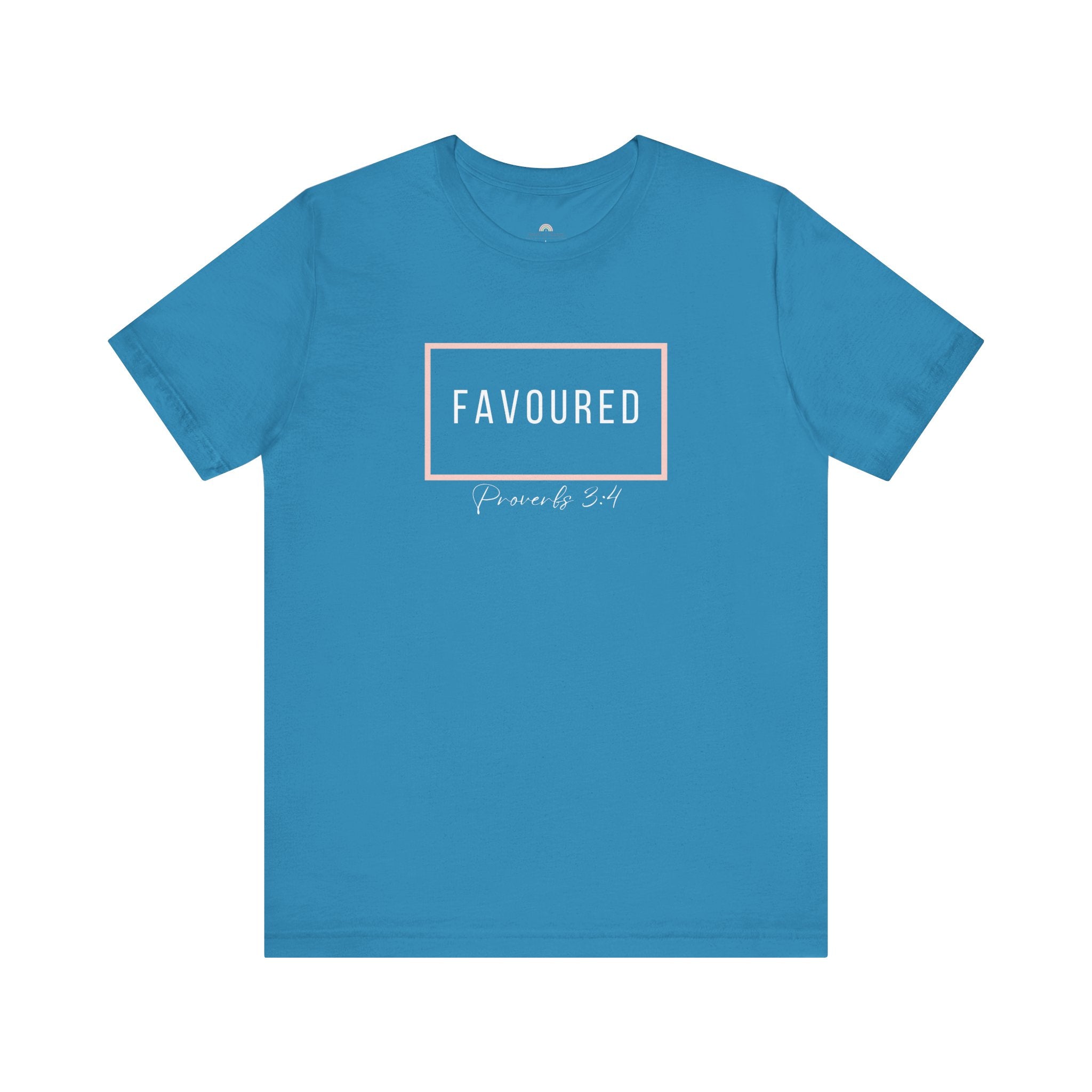 Favoured Christian T-Shirt – Proverbs 3:4 Scripture Tee | Faith-Based Unisex Shirt