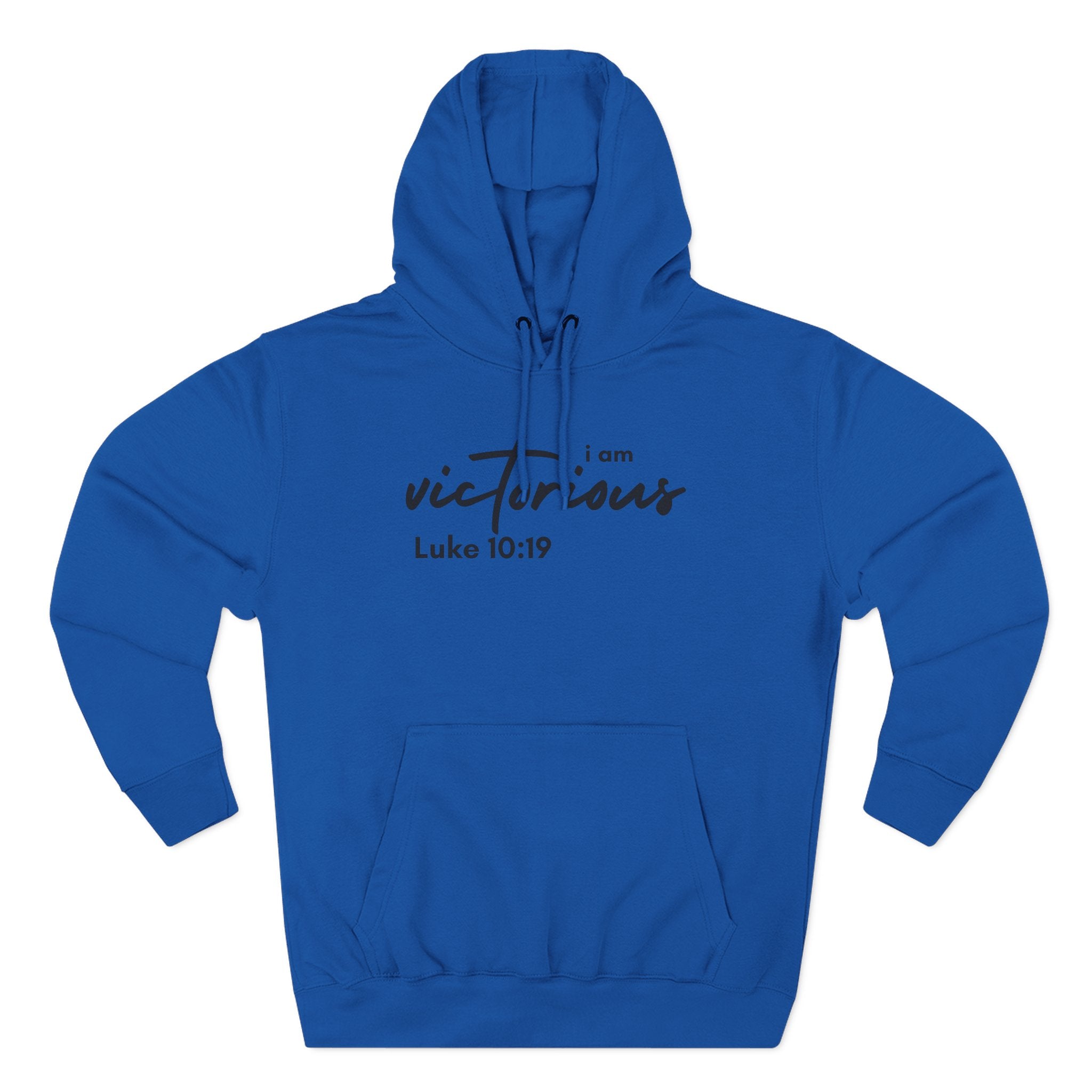 I Am Victorious Hoodie — Luke 10:19 Christian Scripture Fleece Pullover