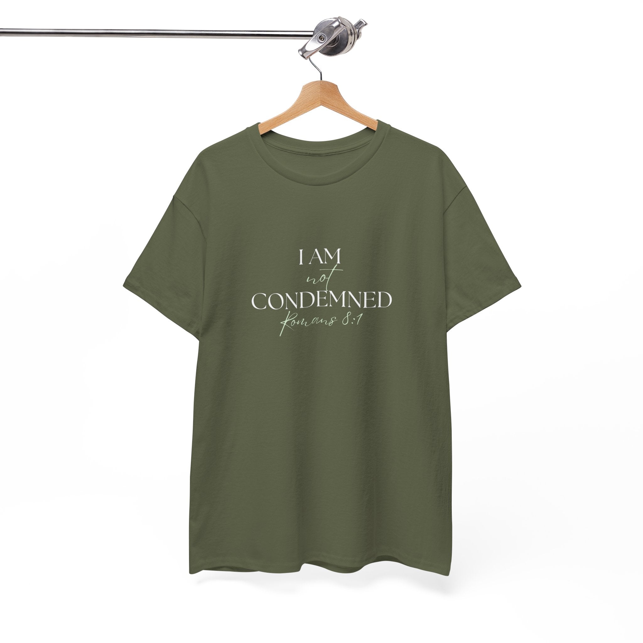 I Am Not Condemned T-Shirt – Christian Tee (Romans 8:1 Scripture) | Faith Apparel for Men & Women