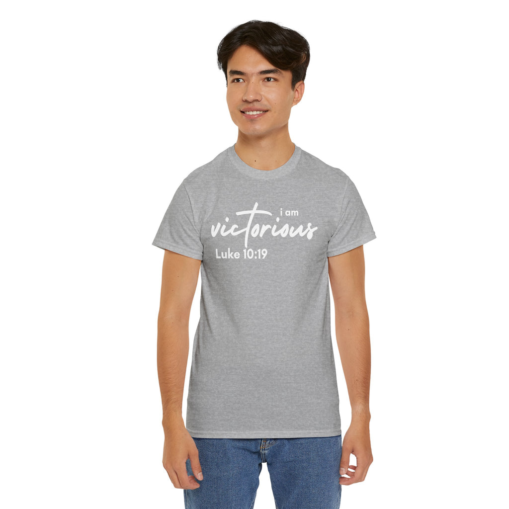 I Am Victorious Christian T-Shirt – Luke 10:19 Scripture Tee | Faith-Based Apparel