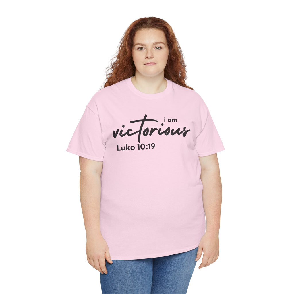I Am Victorious Christian T-Shirt – Luke 10:19 Scripture Tee | Faith-Based Apparel