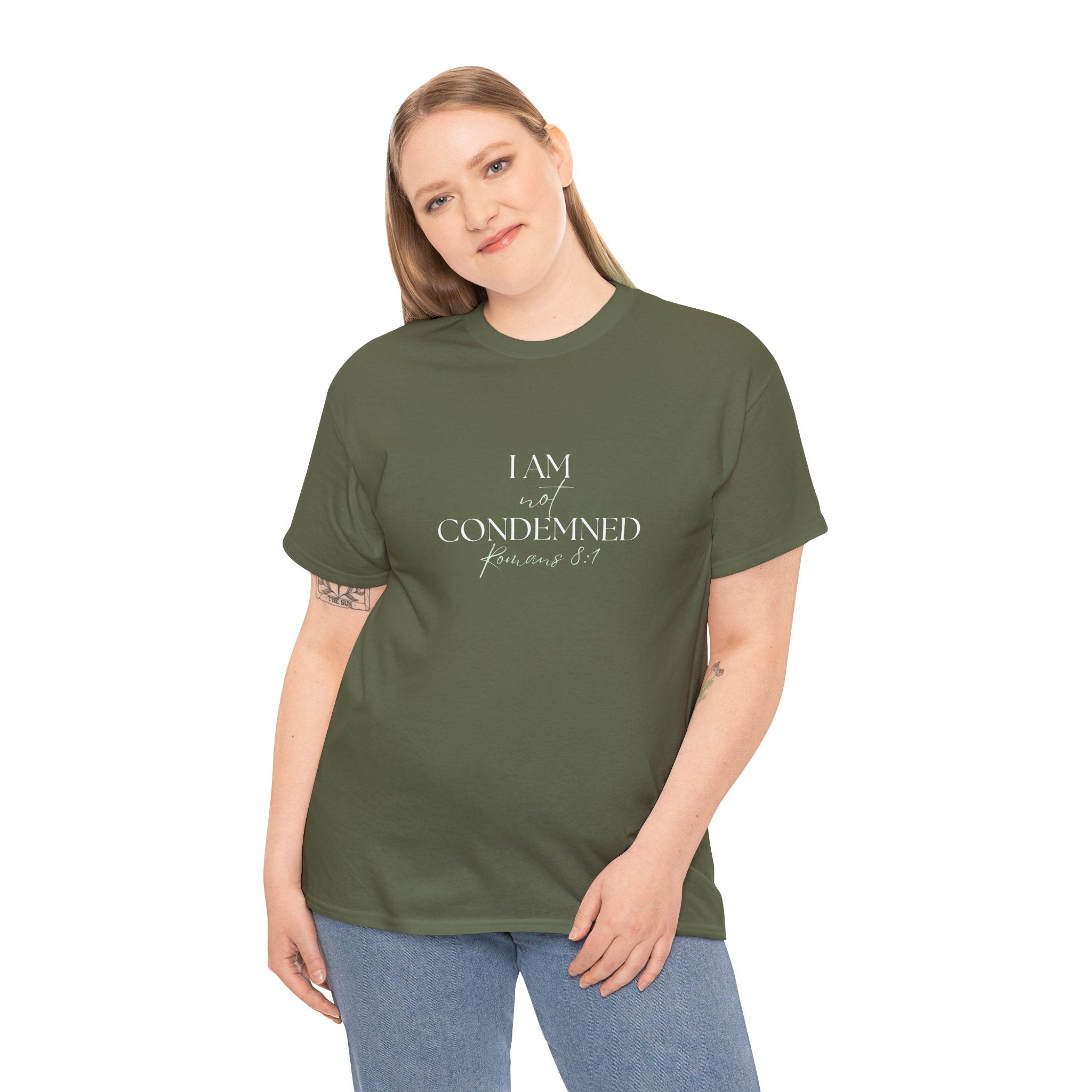I Am Not Condemned T-Shirt – Christian Tee (Romans 8:1 Scripture) | Faith Apparel for Men & Women