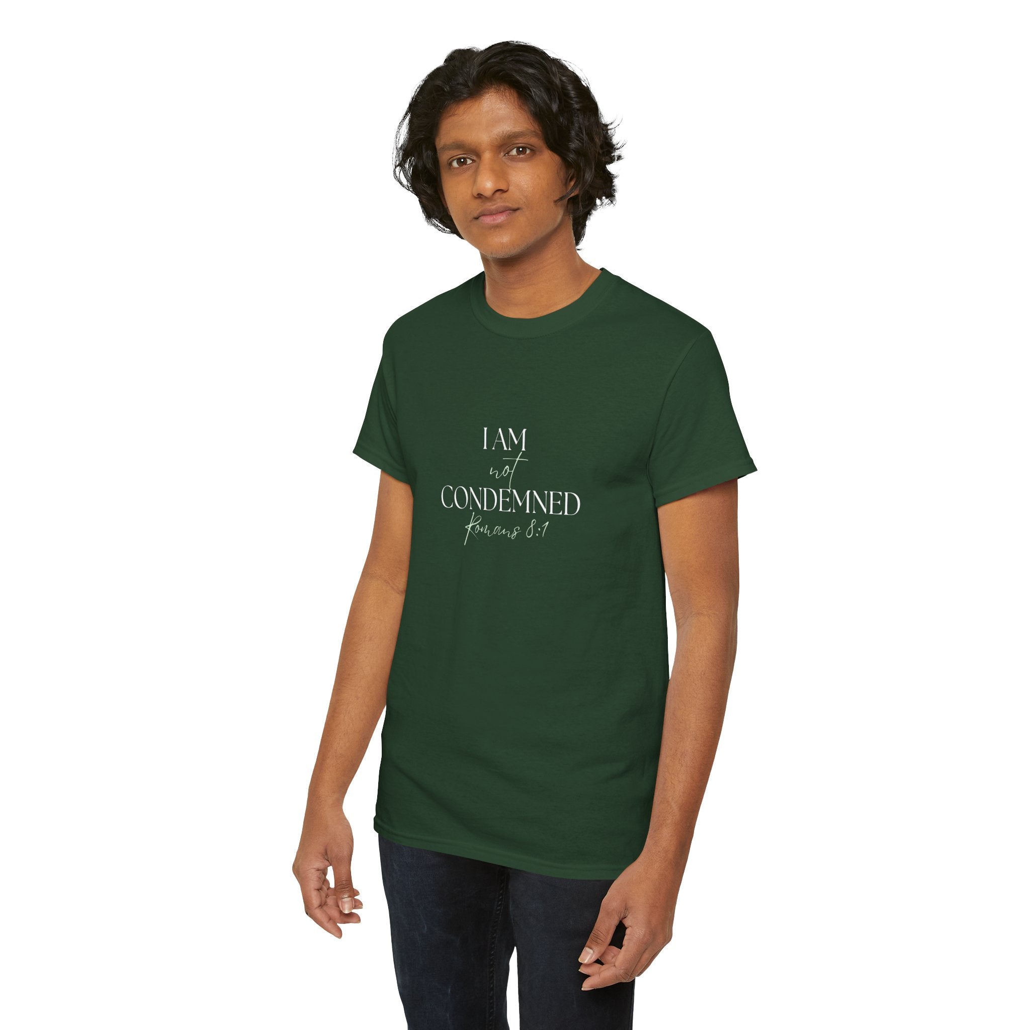 I Am Not Condemned T-Shirt – Christian Tee (Romans 8:1 Scripture) | Faith Apparel for Men & Women