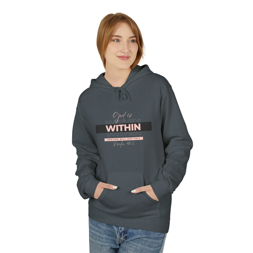 God Is Within Her Hoodie — Psalm 46:5 Christian Hoodie for Women | Faith-Based Inspirational Pullover
