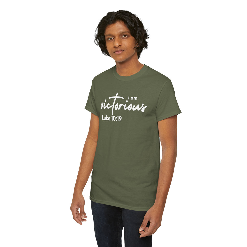 I Am Victorious Christian T-Shirt – Luke 10:19 Scripture Tee | Faith-Based Apparel