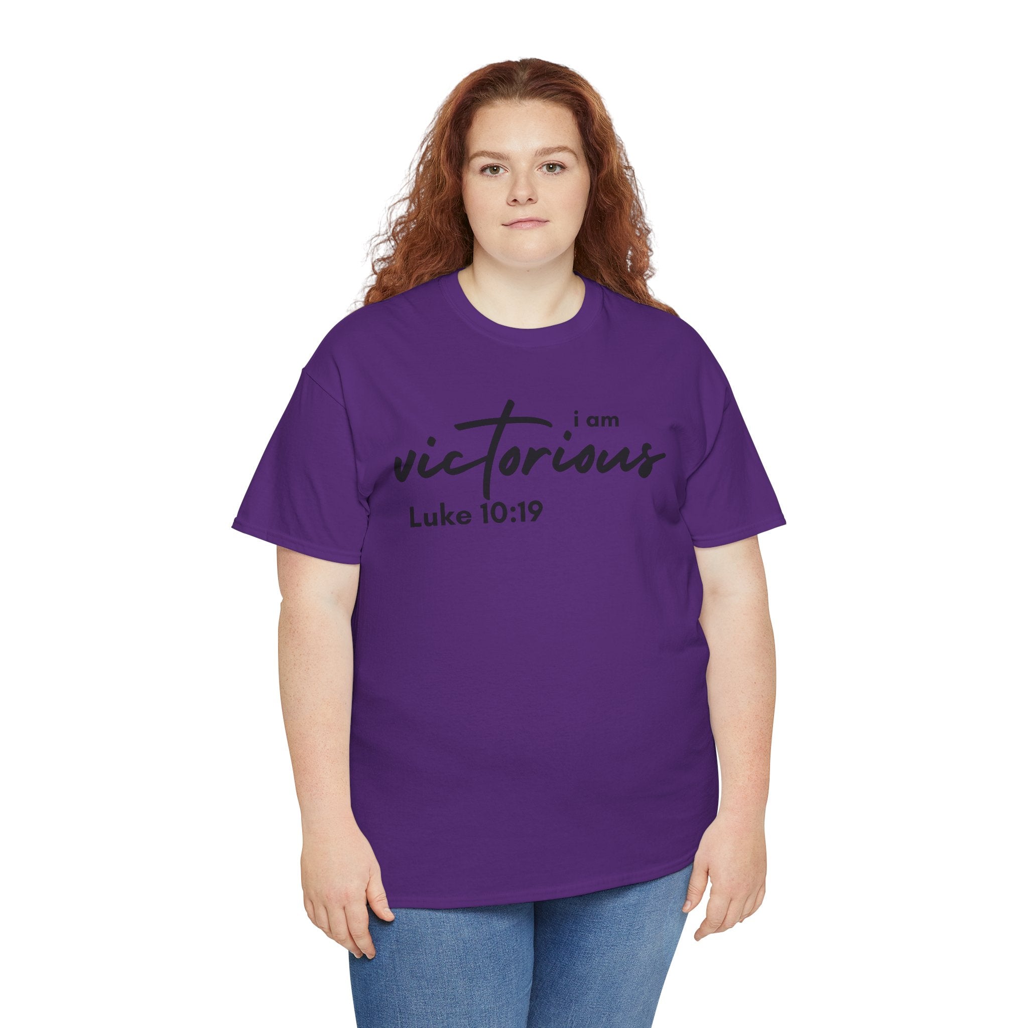 I Am Victorious Christian T-Shirt – Luke 10:19 Scripture Tee | Faith-Based Apparel