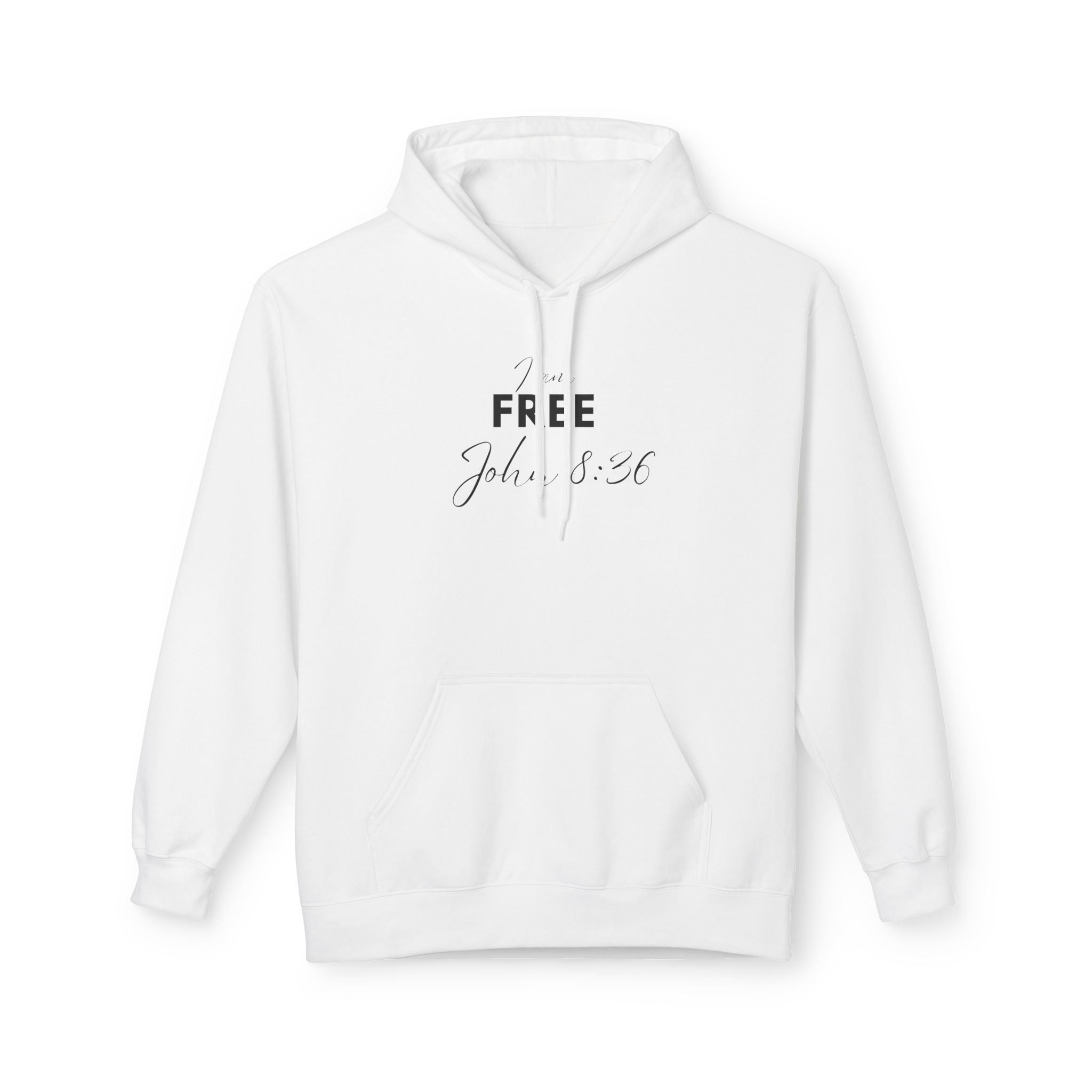 I Am Free Hoodie – John 8:36 Christian Scripture Hoodie | Faith-Based Inspirational Pullover
