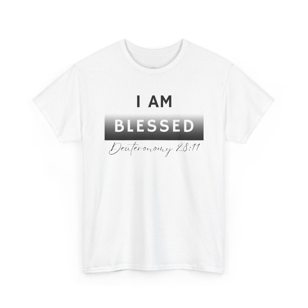 I Am Blessed Christian T-Shirt — Deuteronomy 28:11 Scripture Faith Tee