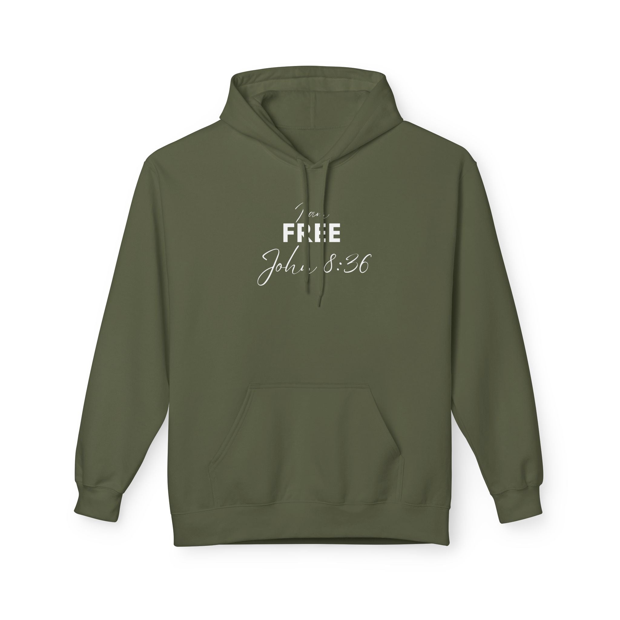 I Am Free Hoodie – John 8:36 Christian Scripture Hoodie | Faith-Based Inspirational Pullover