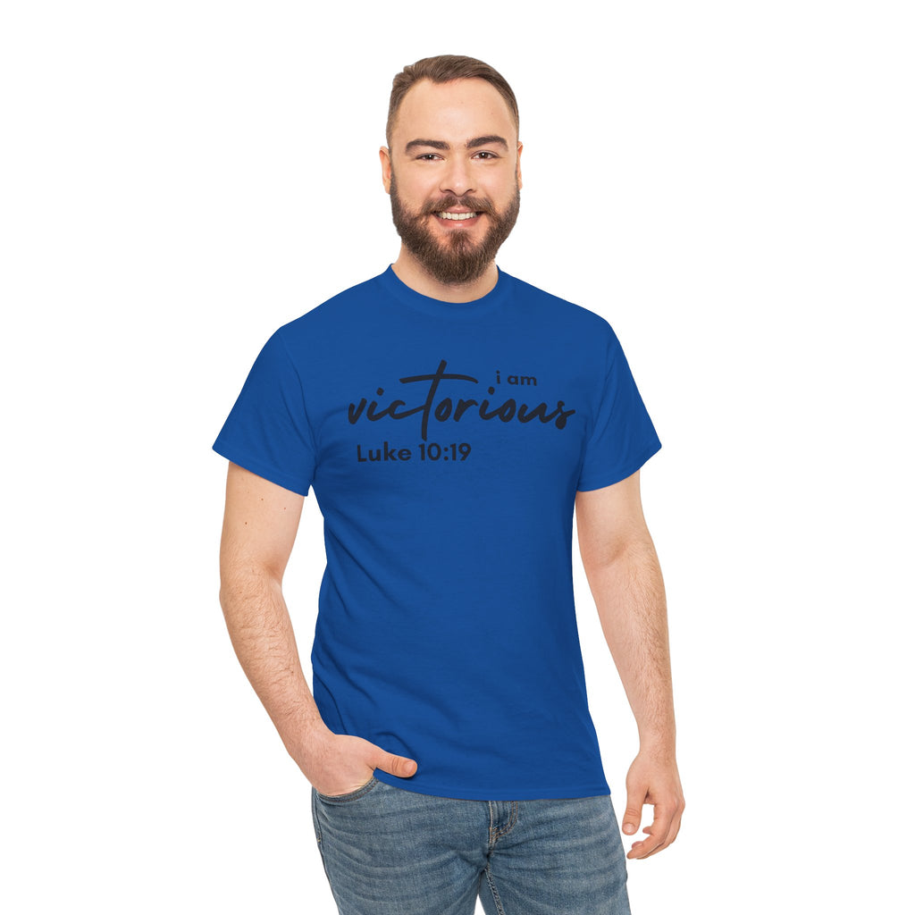 I Am Victorious Christian T-Shirt – Luke 10:19 Scripture Tee | Faith-Based Apparel