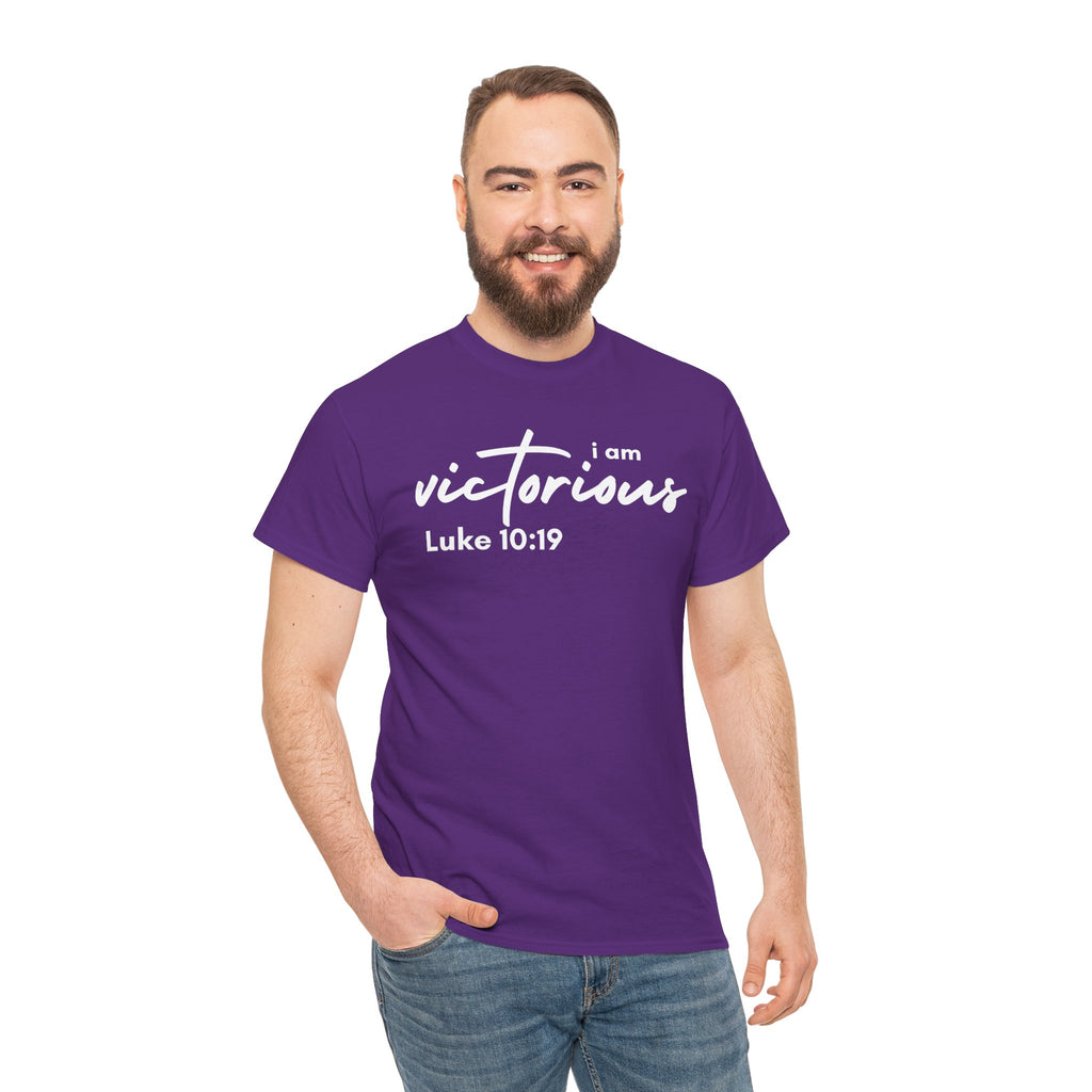 I Am Victorious Christian T-Shirt – Luke 10:19 Scripture Tee | Faith-Based Apparel