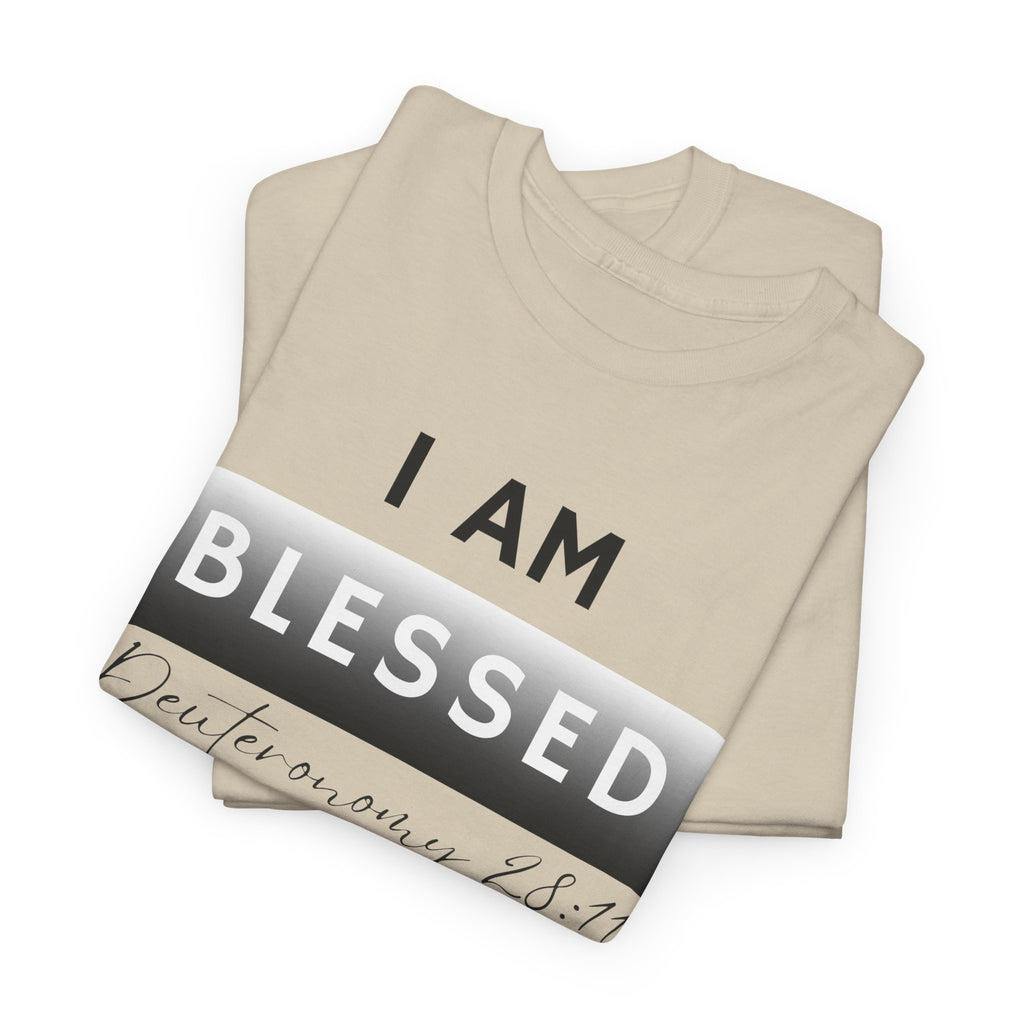 I Am Blessed Christian T-Shirt — Deuteronomy 28:11 Scripture Faith Tee