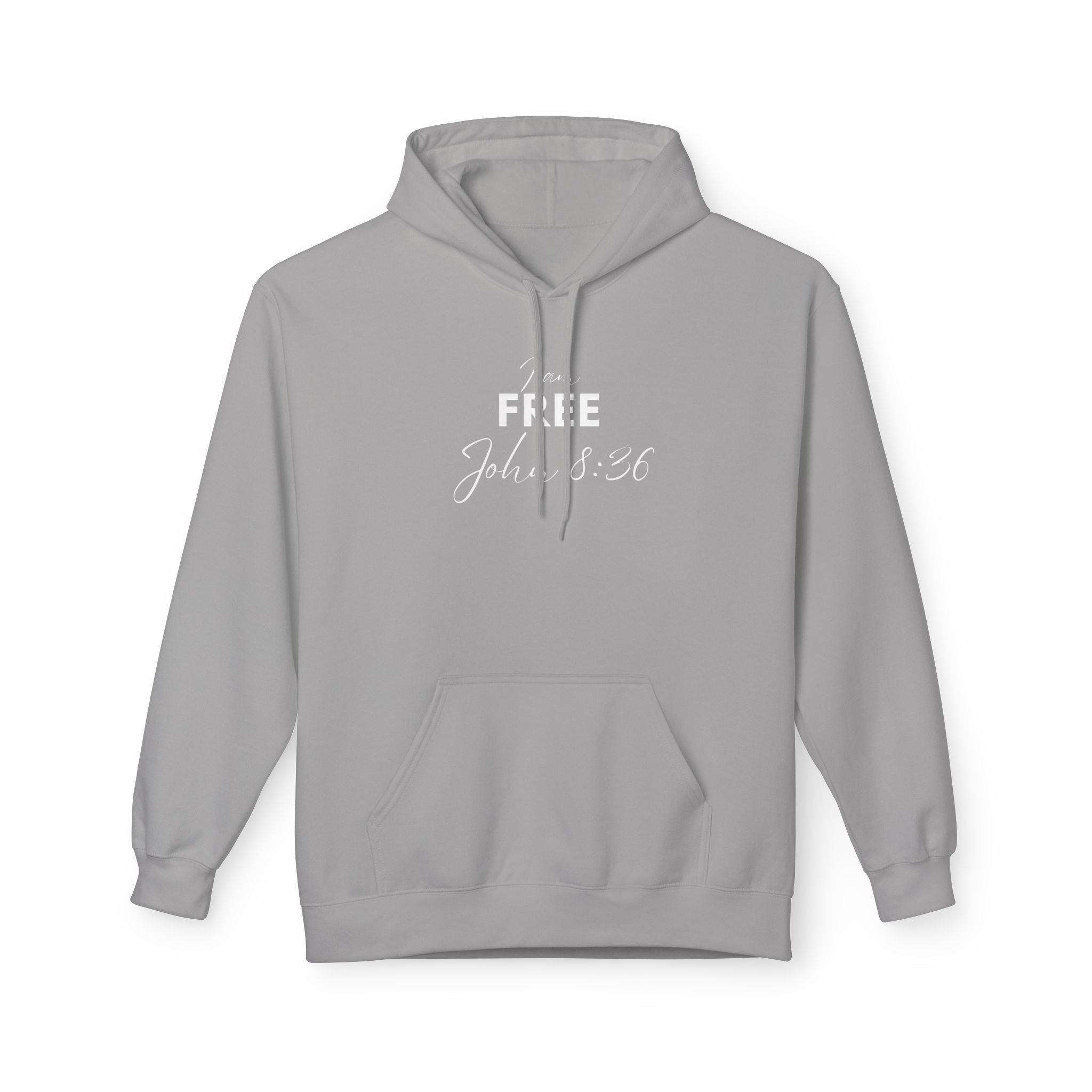 I Am Free Hoodie – John 8:36 Christian Scripture Hoodie | Faith-Based Inspirational Pullover