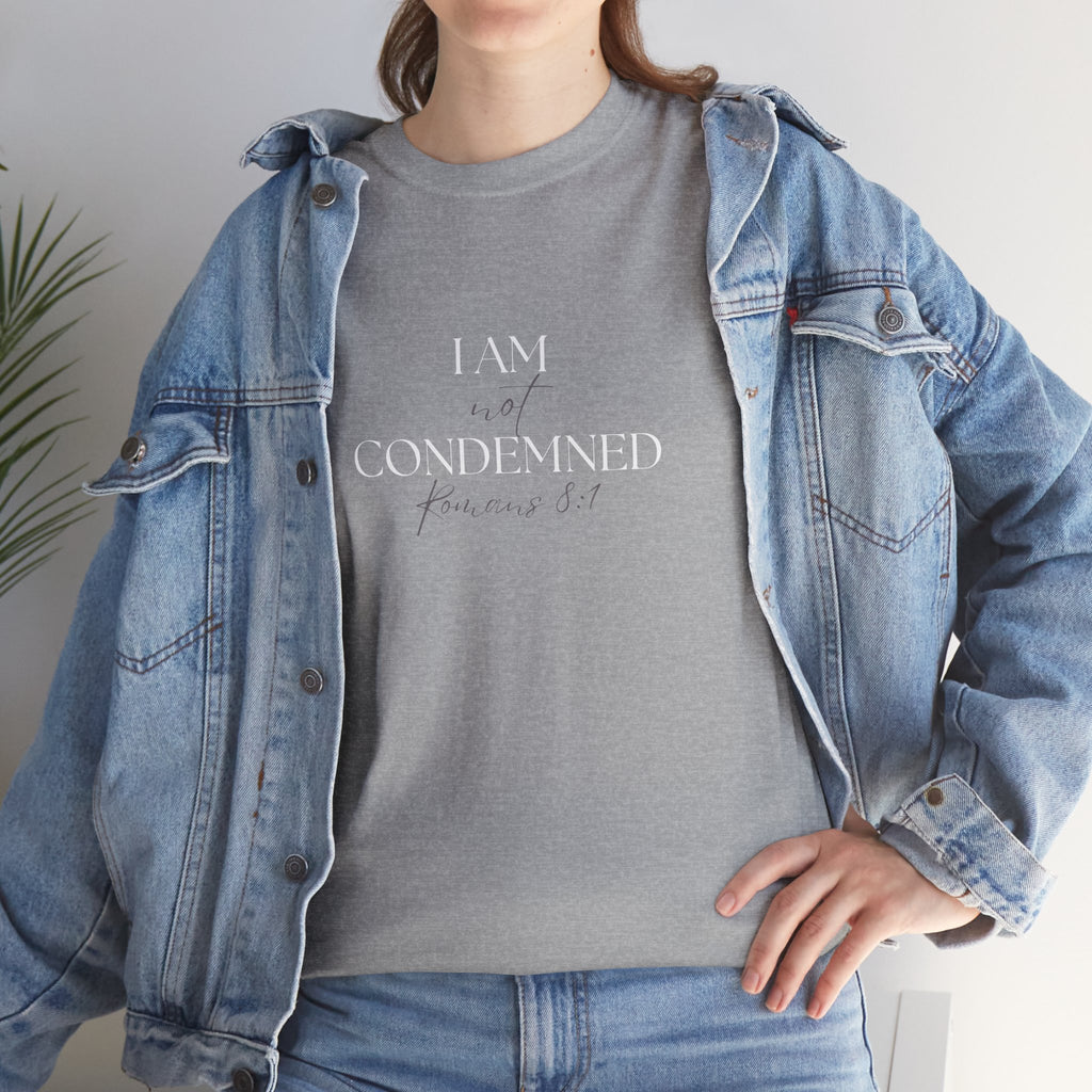 I Am Not Condemned T-Shirt – Christian Tee (Romans 8:1 Scripture) | Faith Apparel for Men & Women