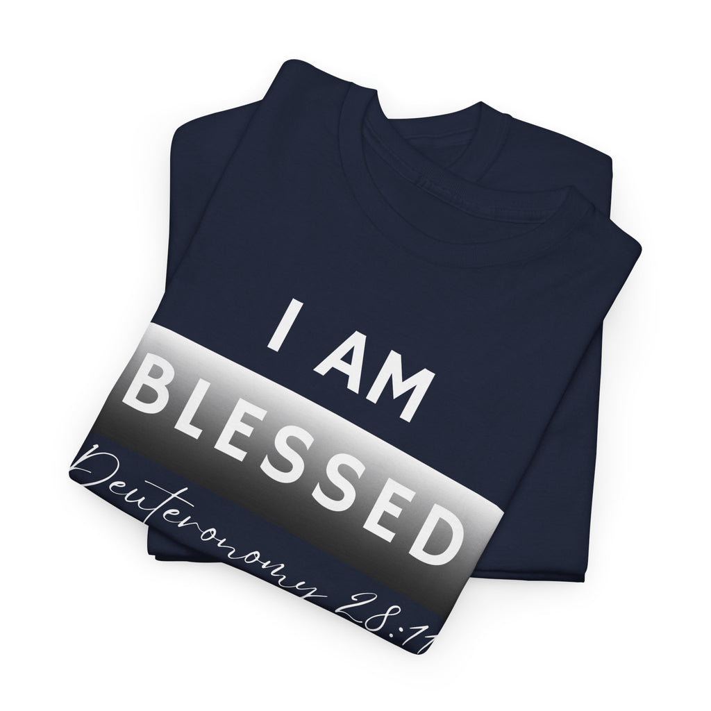 I Am Blessed Christian T-Shirt — Deuteronomy 28:11 Scripture Faith Tee (2)