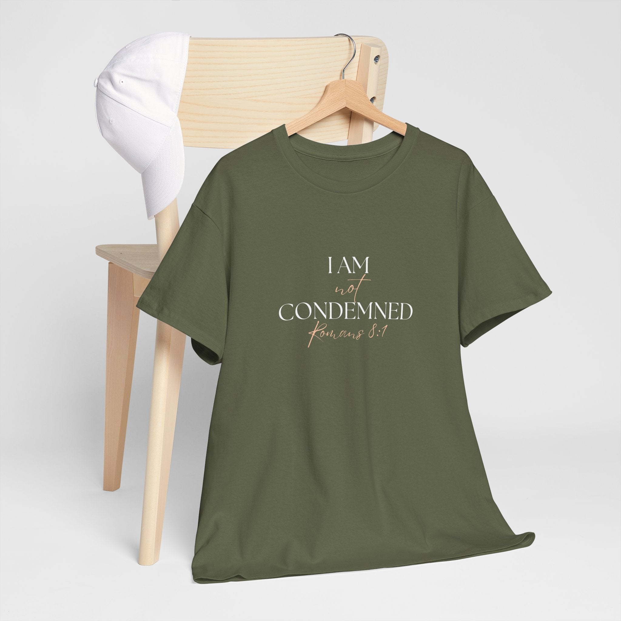 I Am Not Condemned T-Shirt – Christian Tee (Romans 8:1 Scripture) | Faith Apparel for Men & Women