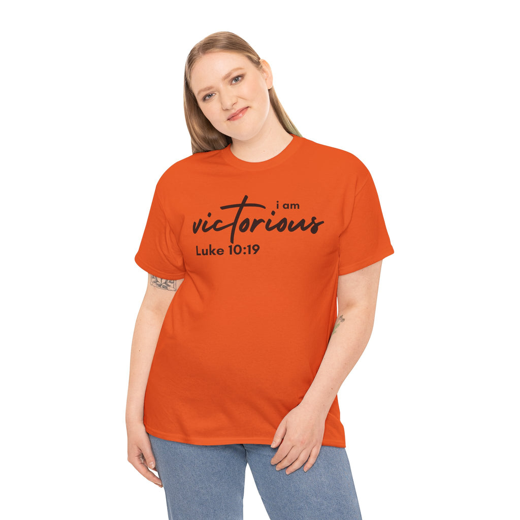 I Am Victorious Christian T-Shirt – Luke 10:19 Scripture Tee | Faith-Based Apparel