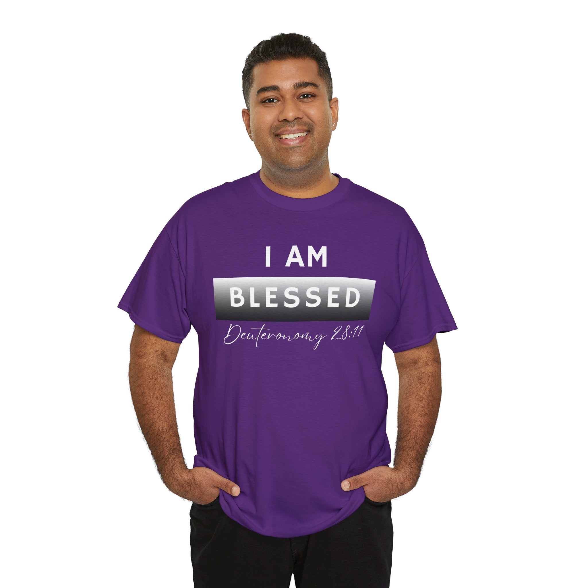 I Am Blessed Christian T-Shirt — Deuteronomy 28:11 Scripture Faith Tee (2)