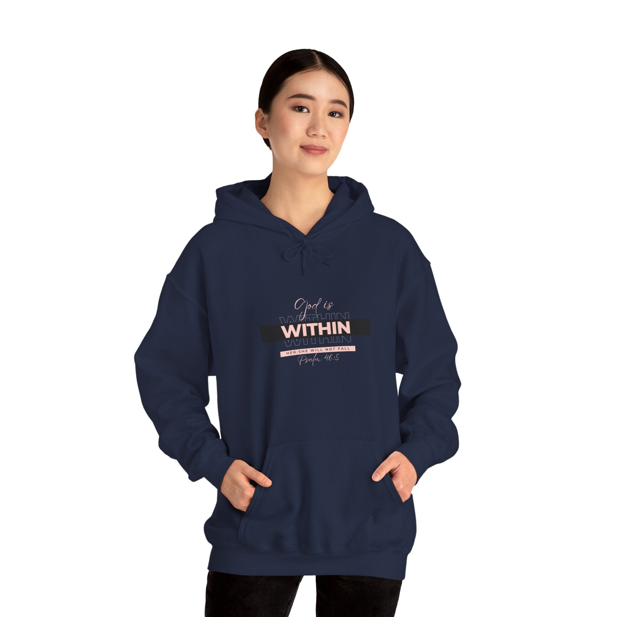 God Is Within Her Hoodie — Psalm 46:5 Christian Hoodie for Women | Inspirational Faith-Based Unisex Pullover
