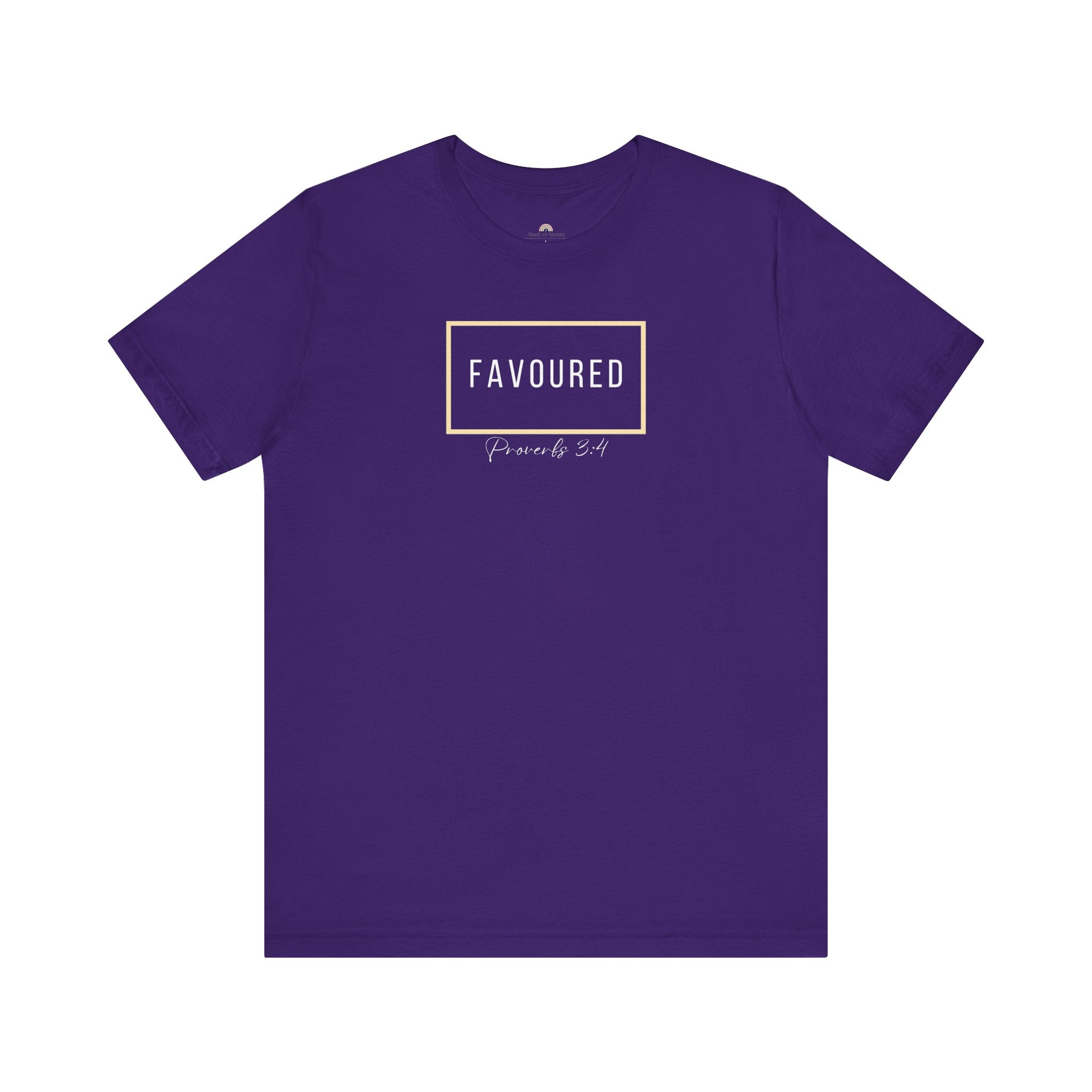 Favoured Christian T-Shirt – Proverbs 3:4 Scripture Tee | Faith-Based Unisex Shirt